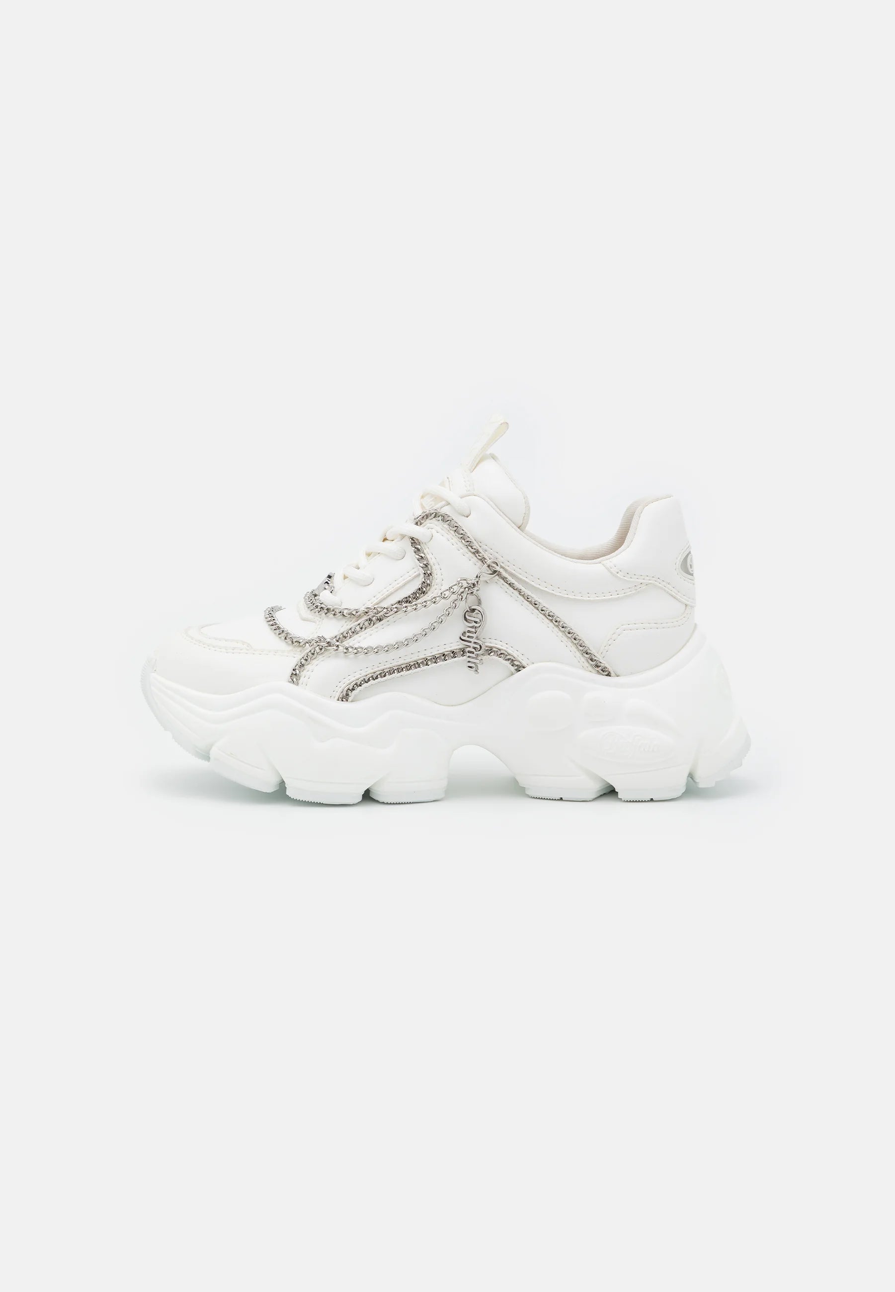 BUFFALO WHITE CHUNKY CHAIN DETAIL SNEAKERS