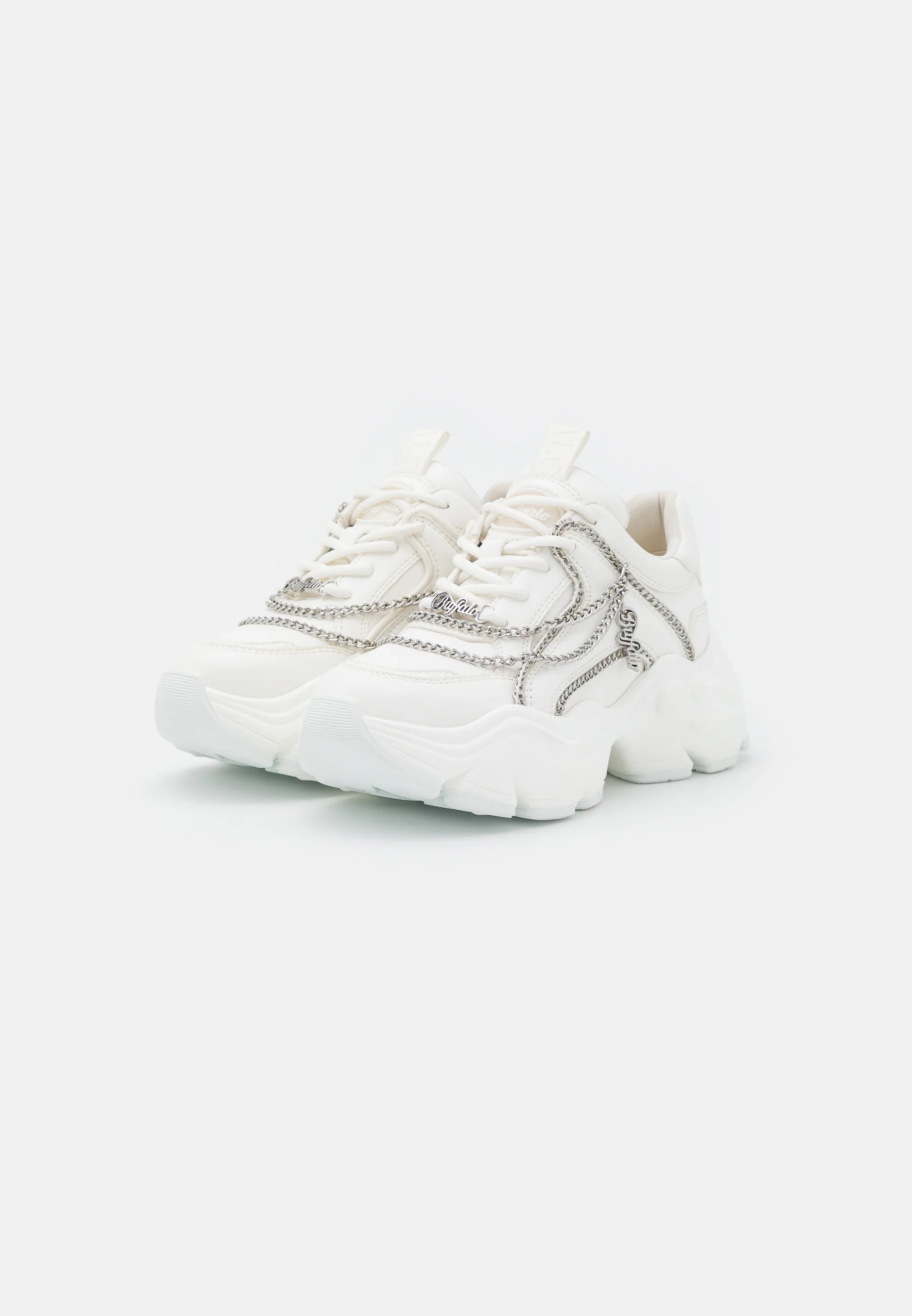 BUFFALO WHITE CHUNKY CHAIN DETAIL SNEAKERS