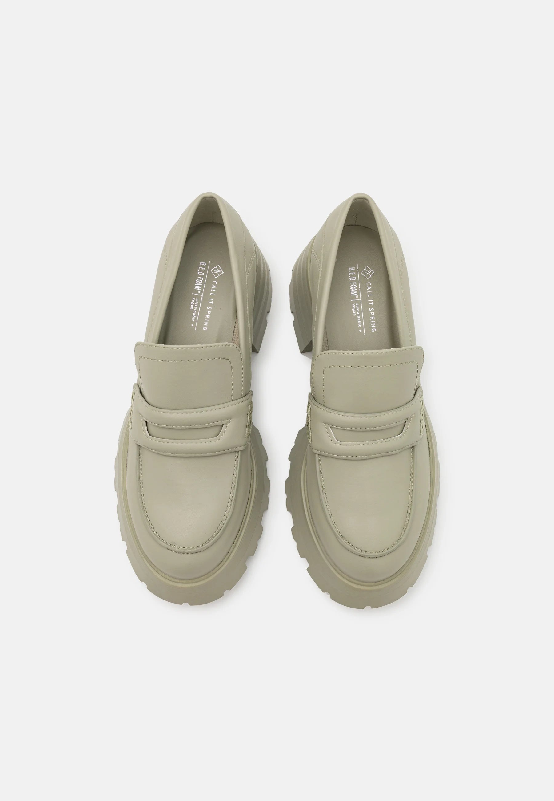 CALL IT SPRING MINT CHUNKY SOLE LOAFERS