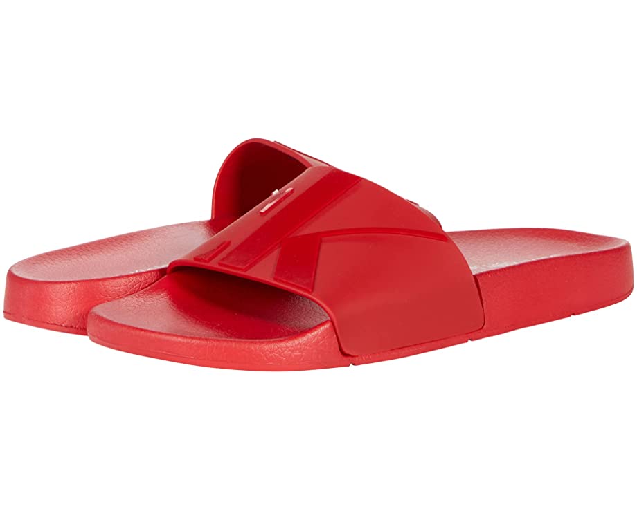 Red hot sale slides womens