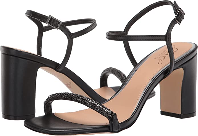 JEWEL BY BADGLEY MISCHKA BLACK ANKLE STRAP SANDAL