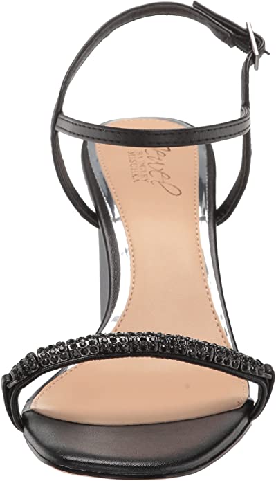 JEWEL BY BADGLEY MISCHKA BLACK ANKLE STRAP SANDAL
