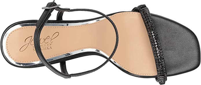 JEWEL BY BADGLEY MISCHKA BLACK ANKLE STRAP SANDAL