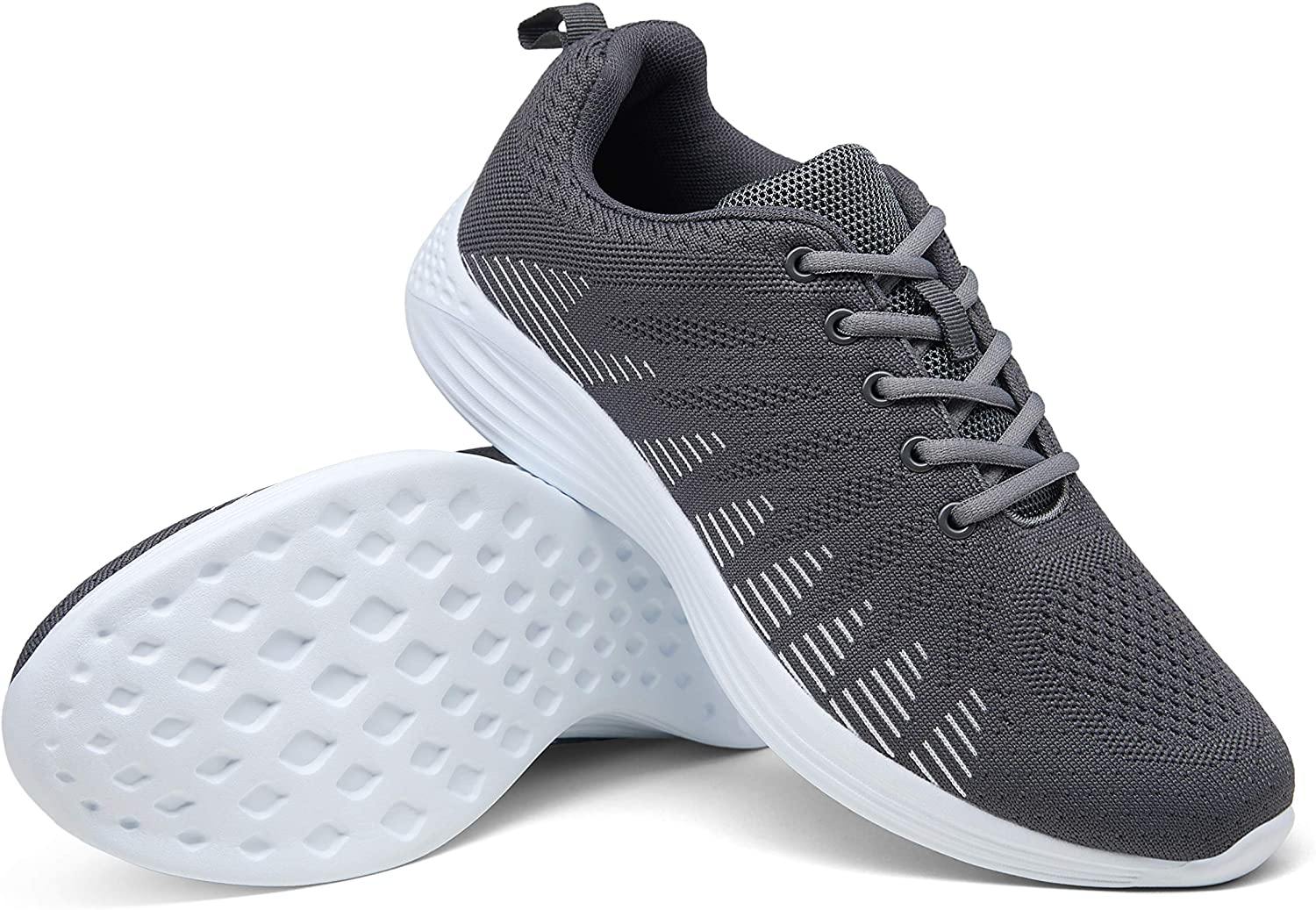 JOUSEN GREY KNITTED FABRIC RUNNING SHOES