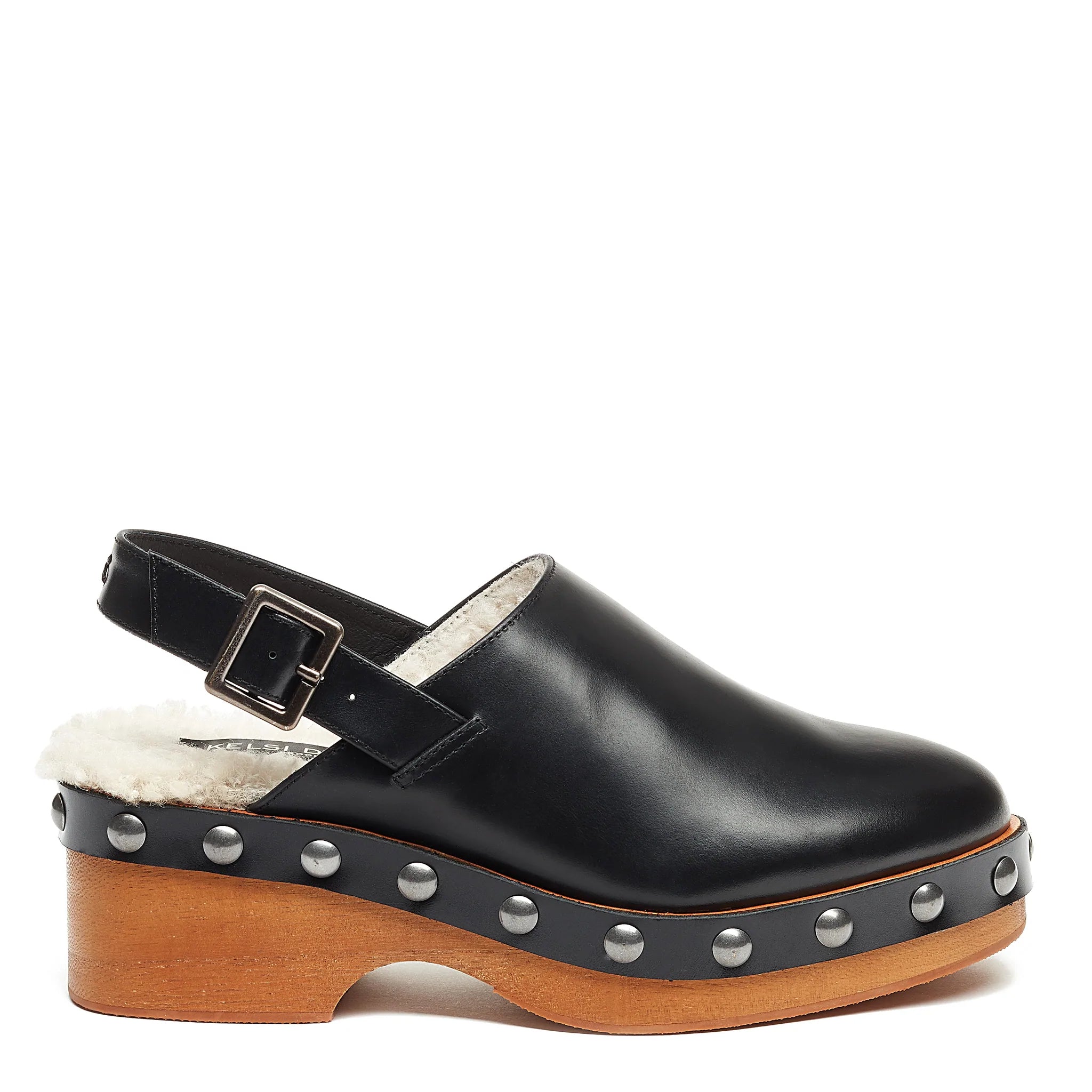 KELSI DAGGER BLACK SLINGBACK CLOGS