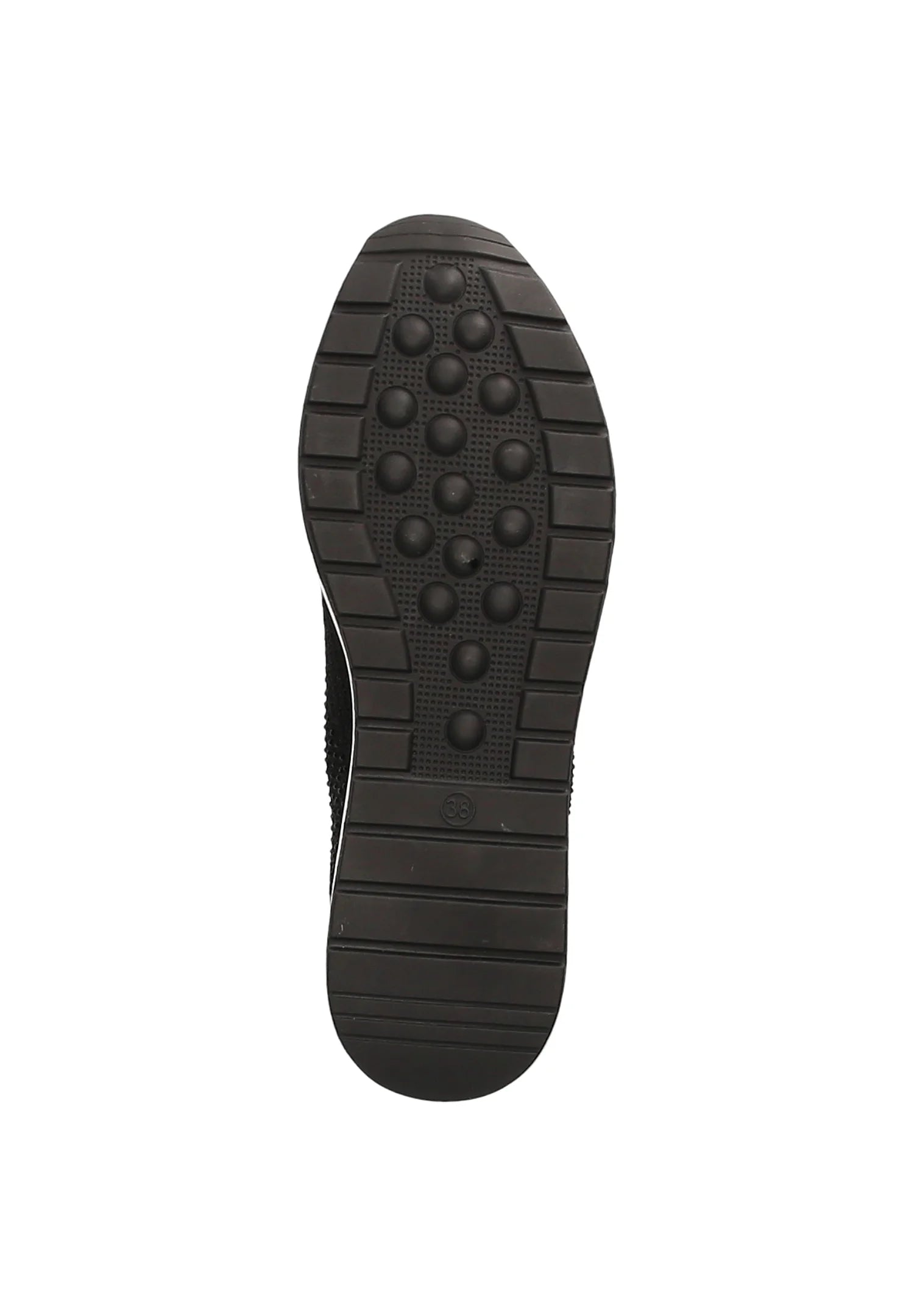 LA STRADA BLACK SOCK TRAINERS WITH STUDS