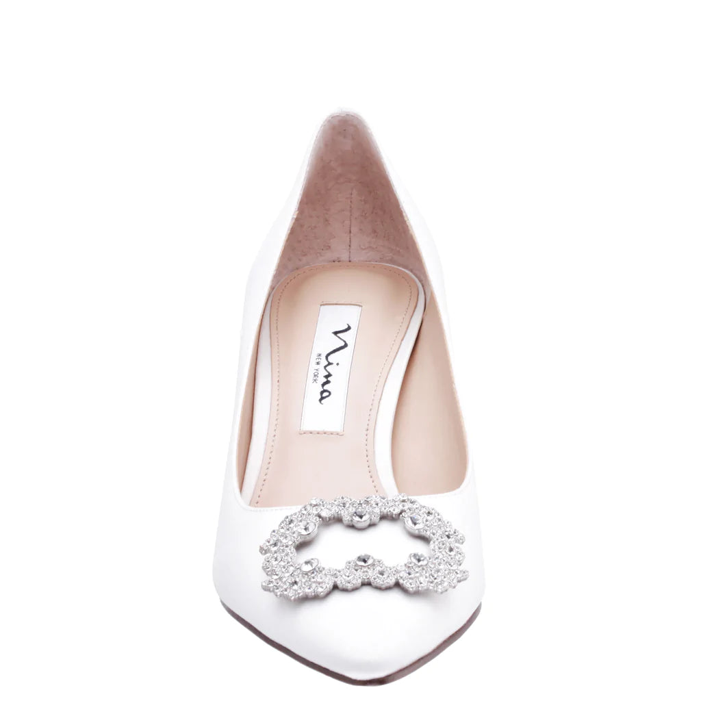 NINA IVORY EMBELLISHED PUMP