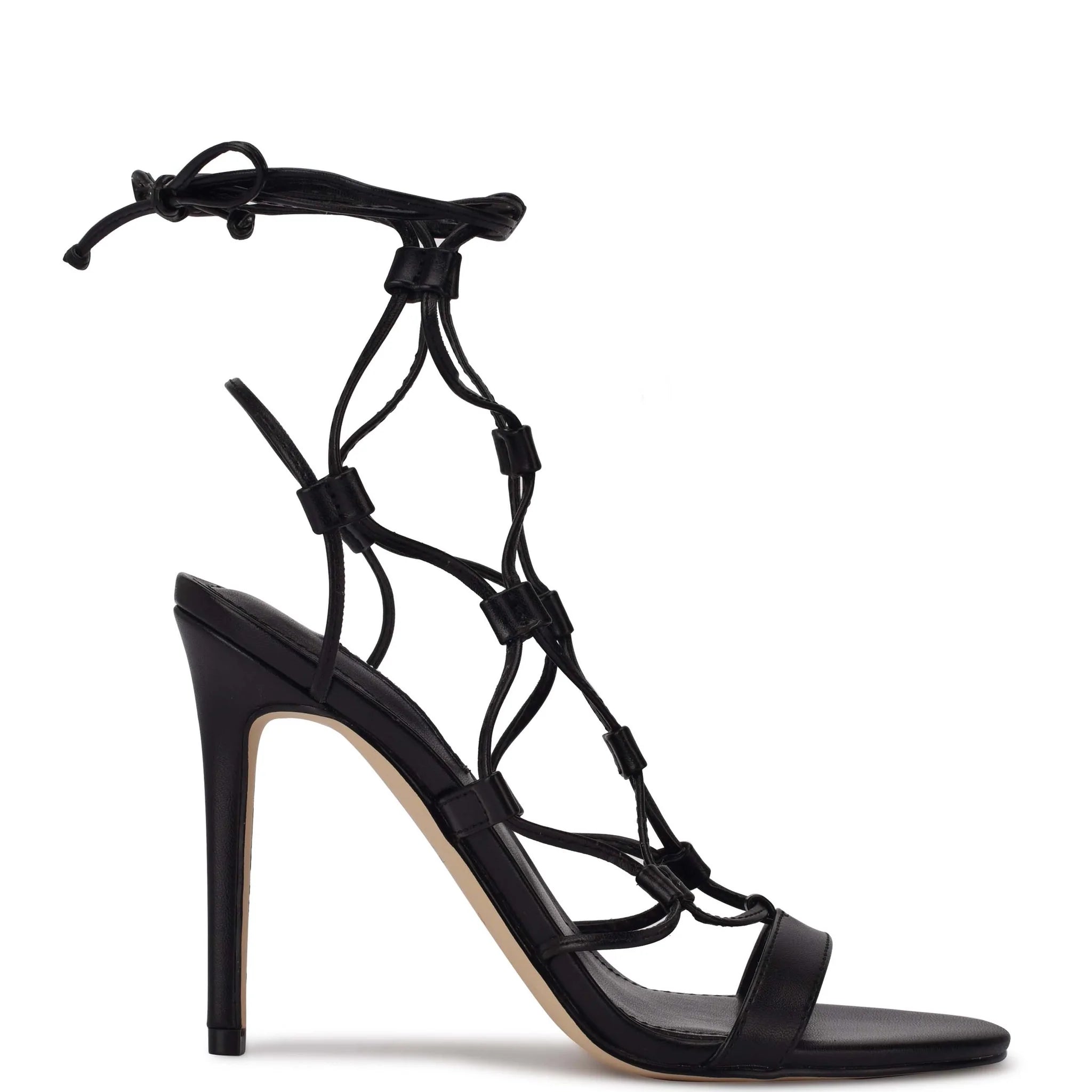 NINE WEST BLACK LACE UP SANDAL