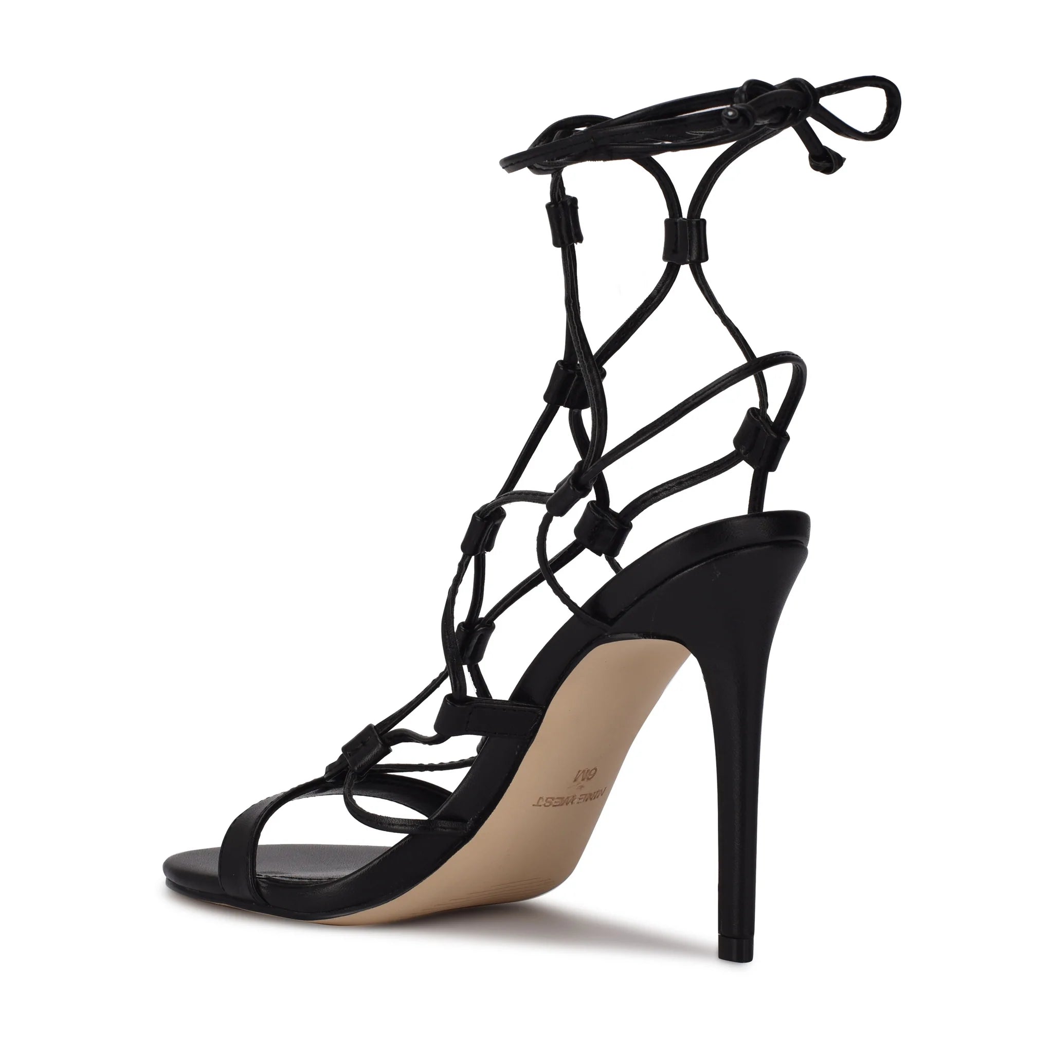 NINE WEST BLACK LACE UP SANDAL