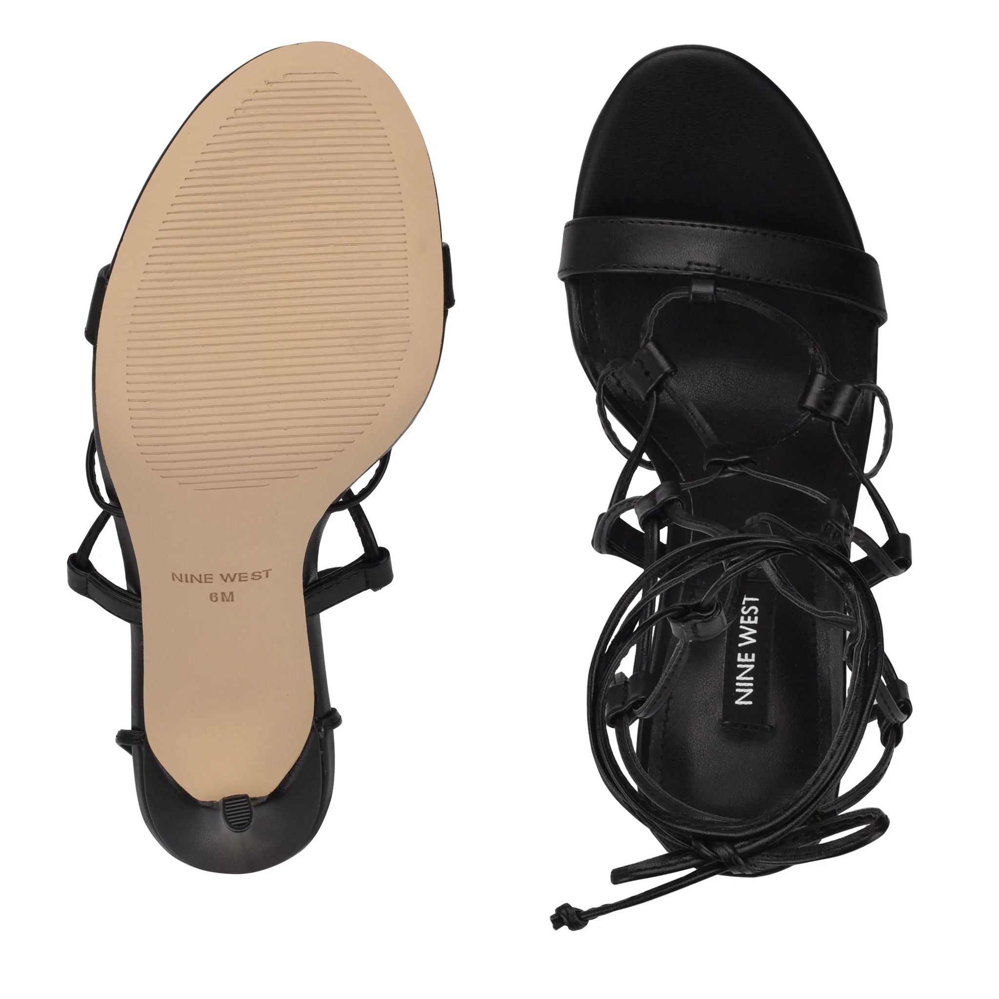 NINE WEST BLACK LACE UP SANDAL