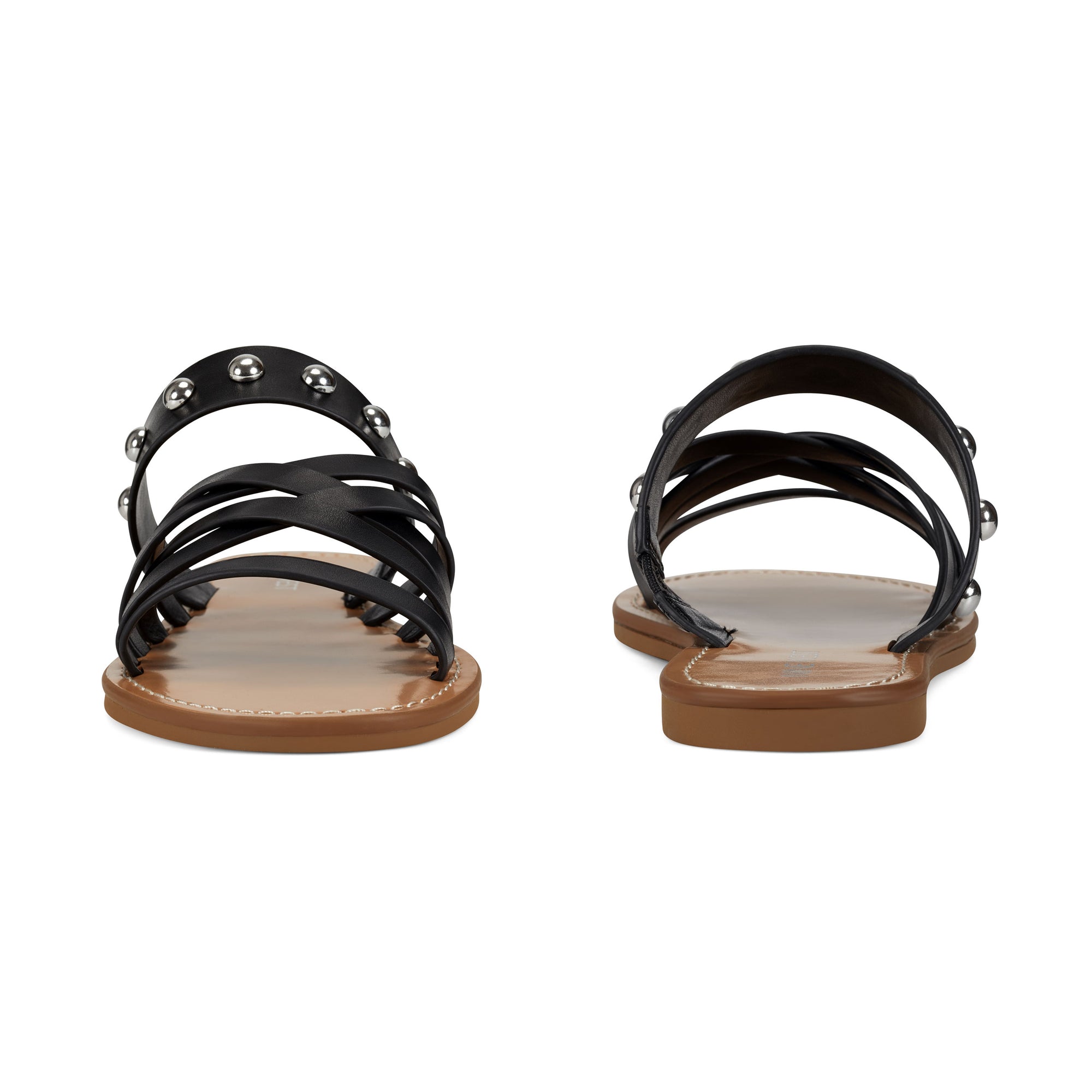 NINE WEST YELLOW STRAPPY SLIDES