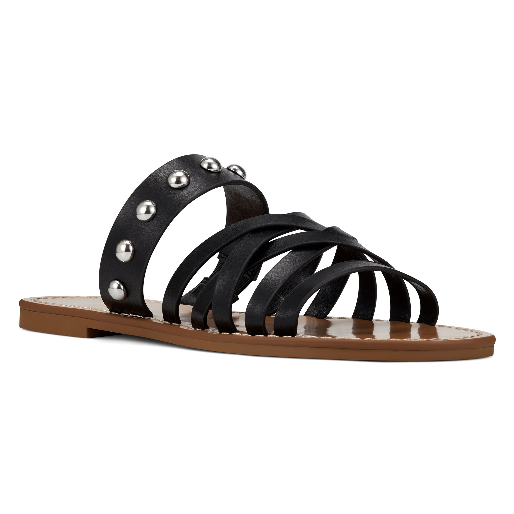 NINE WEST YELLOW STRAPPY SLIDES