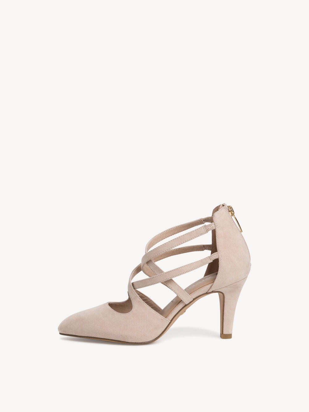 TAMARIS PINK STRAPPY POINTED TOE PUMP
