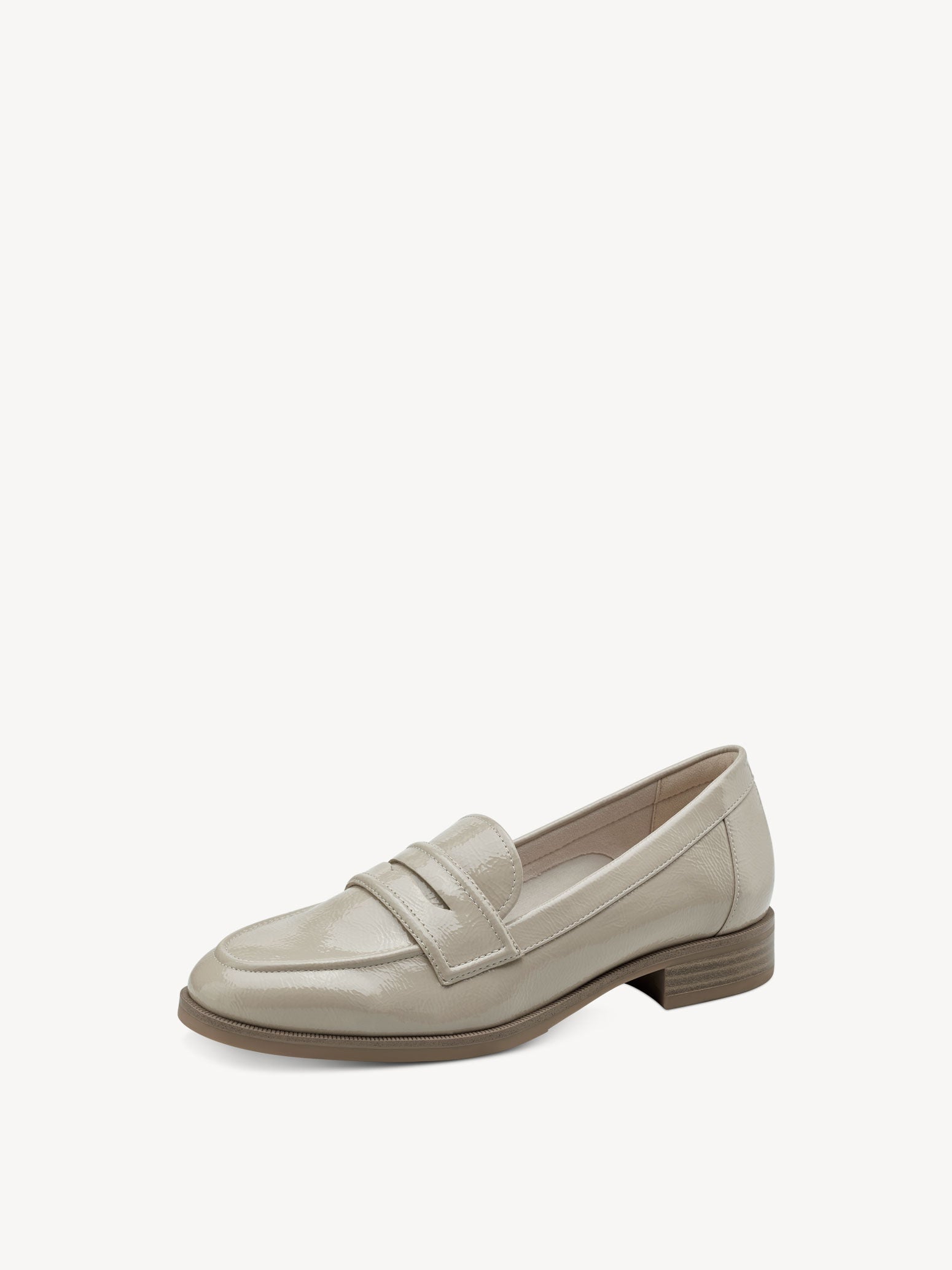 TAMARIS SHELL PATENT LOAFERS