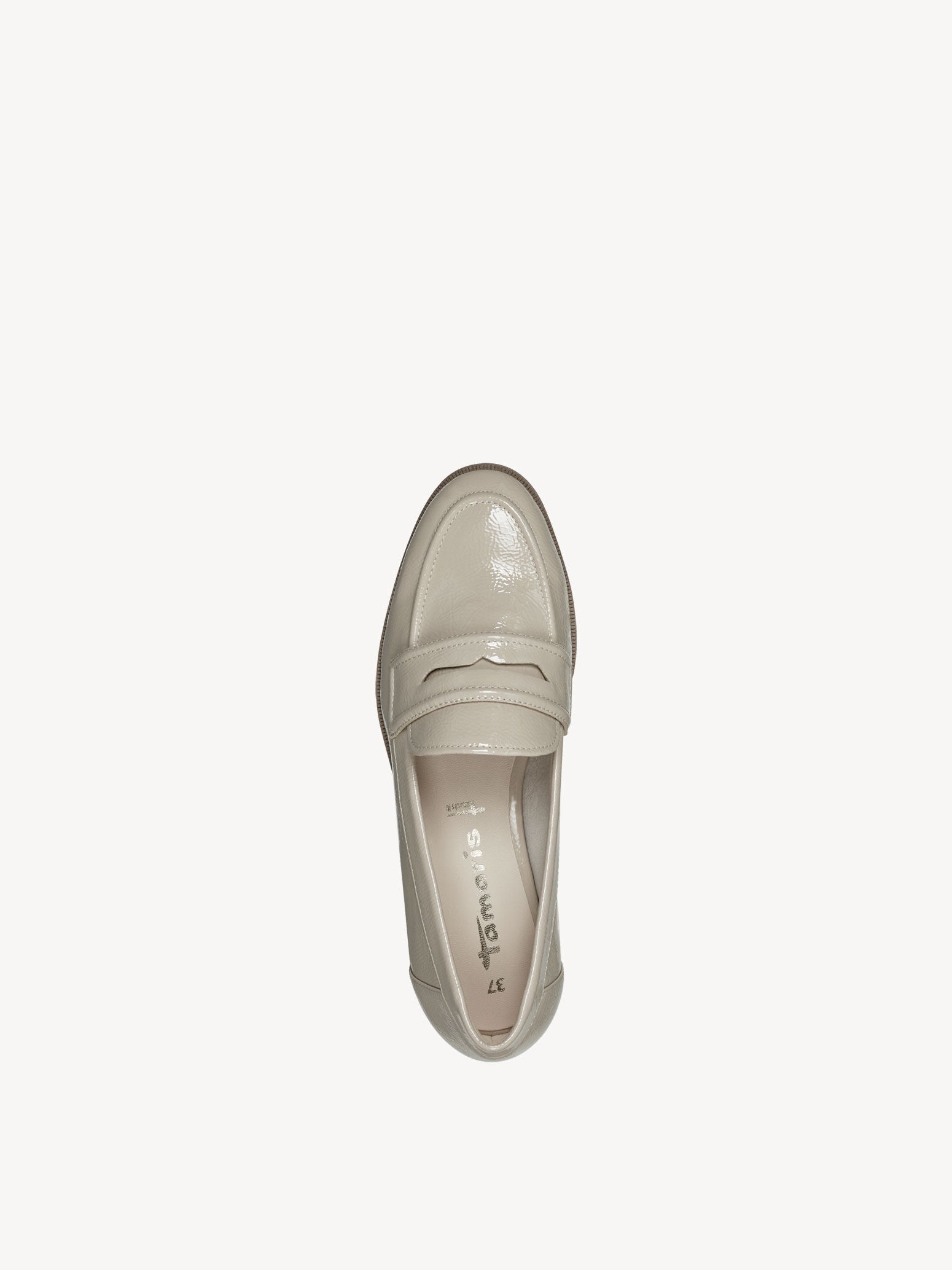 TAMARIS SHELL PATENT LOAFERS