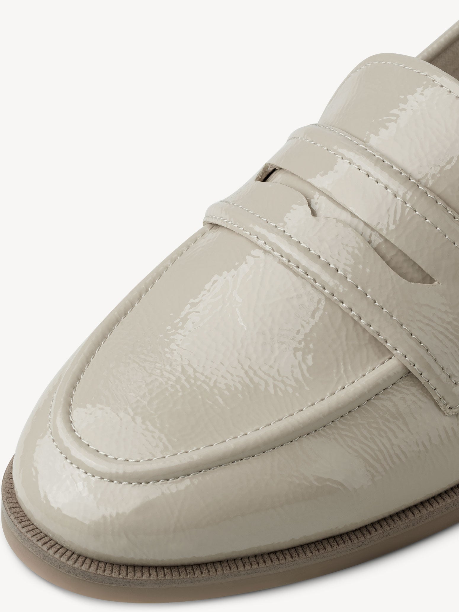 TAMARIS SHELL PATENT LOAFERS