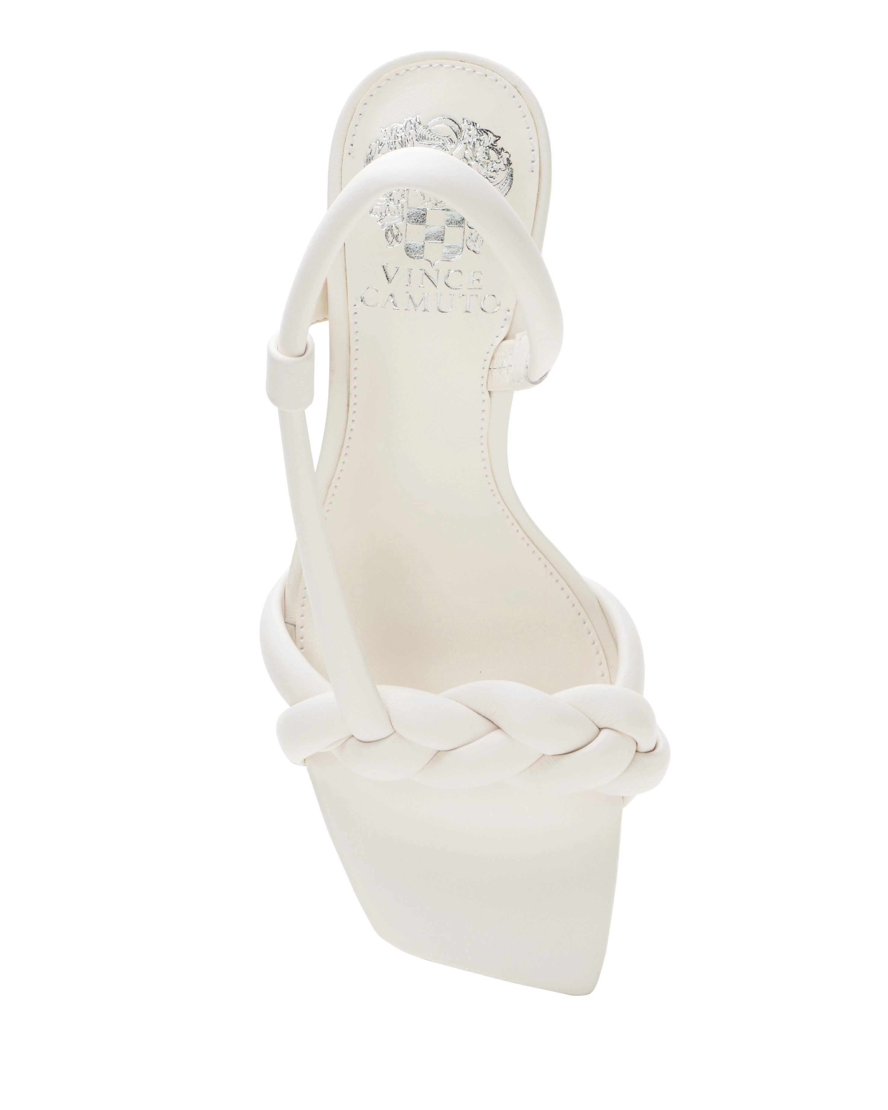 VINCE CAMUTO BEIGE BRAIDED STRAP SLINGBACK SANDAL