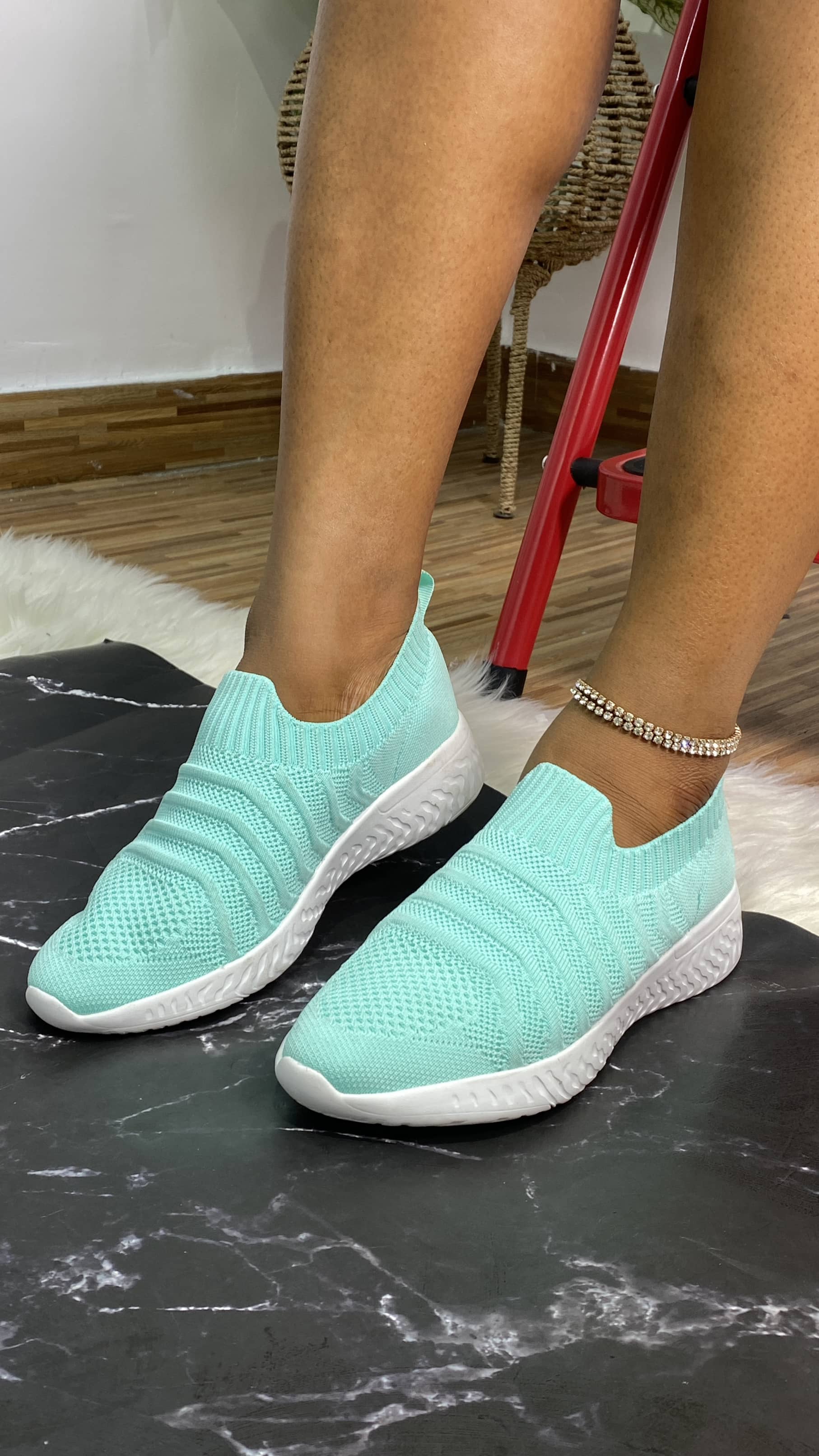 Mesh slip hot sale on trainers