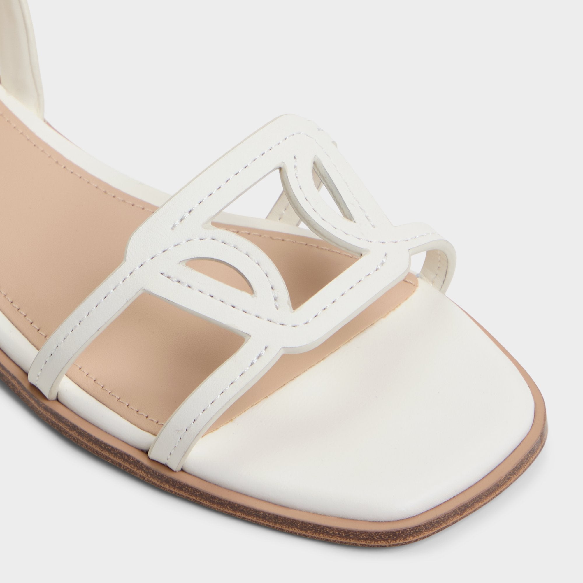 Aldo Ankle Strap Sandal in White