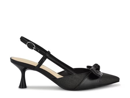Nine West Bow Detail Slingback Heels in Black