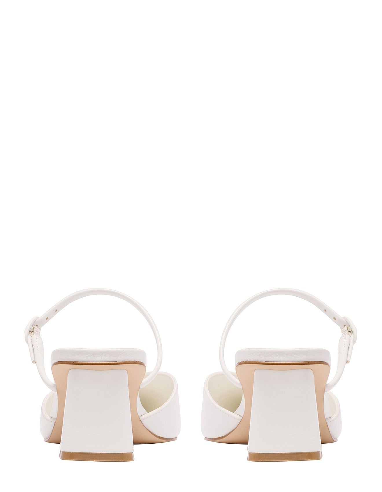 Ninewest Pointed Toe Block Heel Mule in White