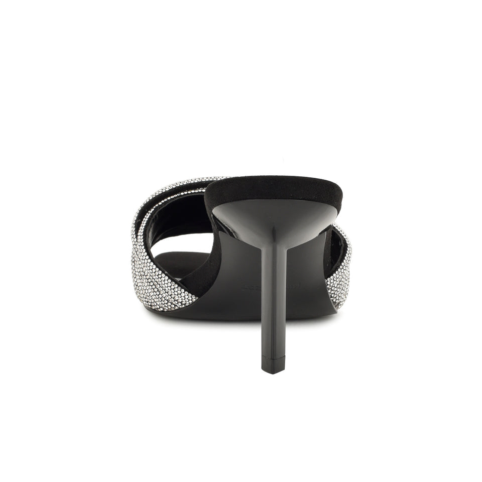 Nine West Embellished Strap Mule in Black