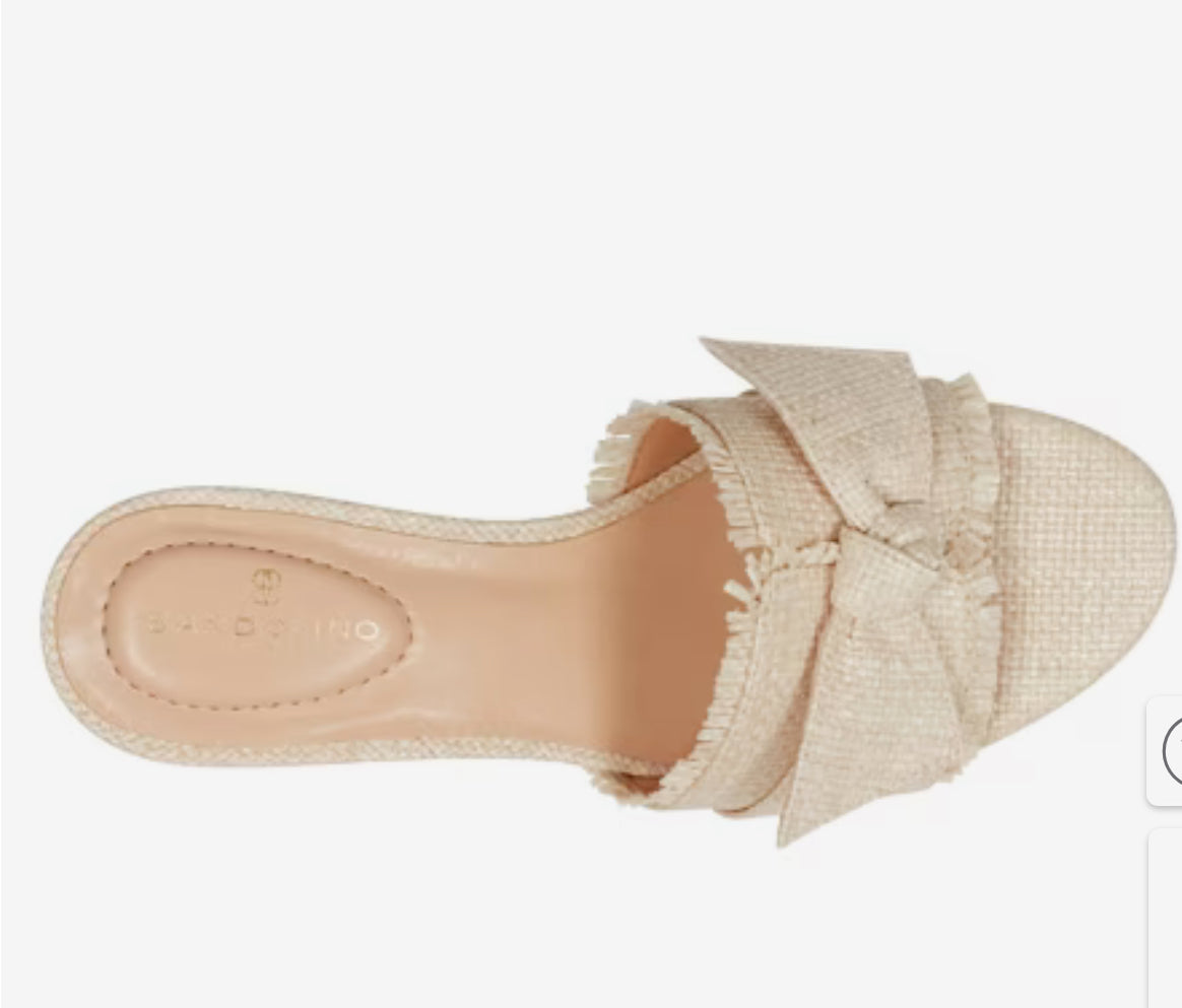 Bandolino Raffia Knot Detail Mule in Natural