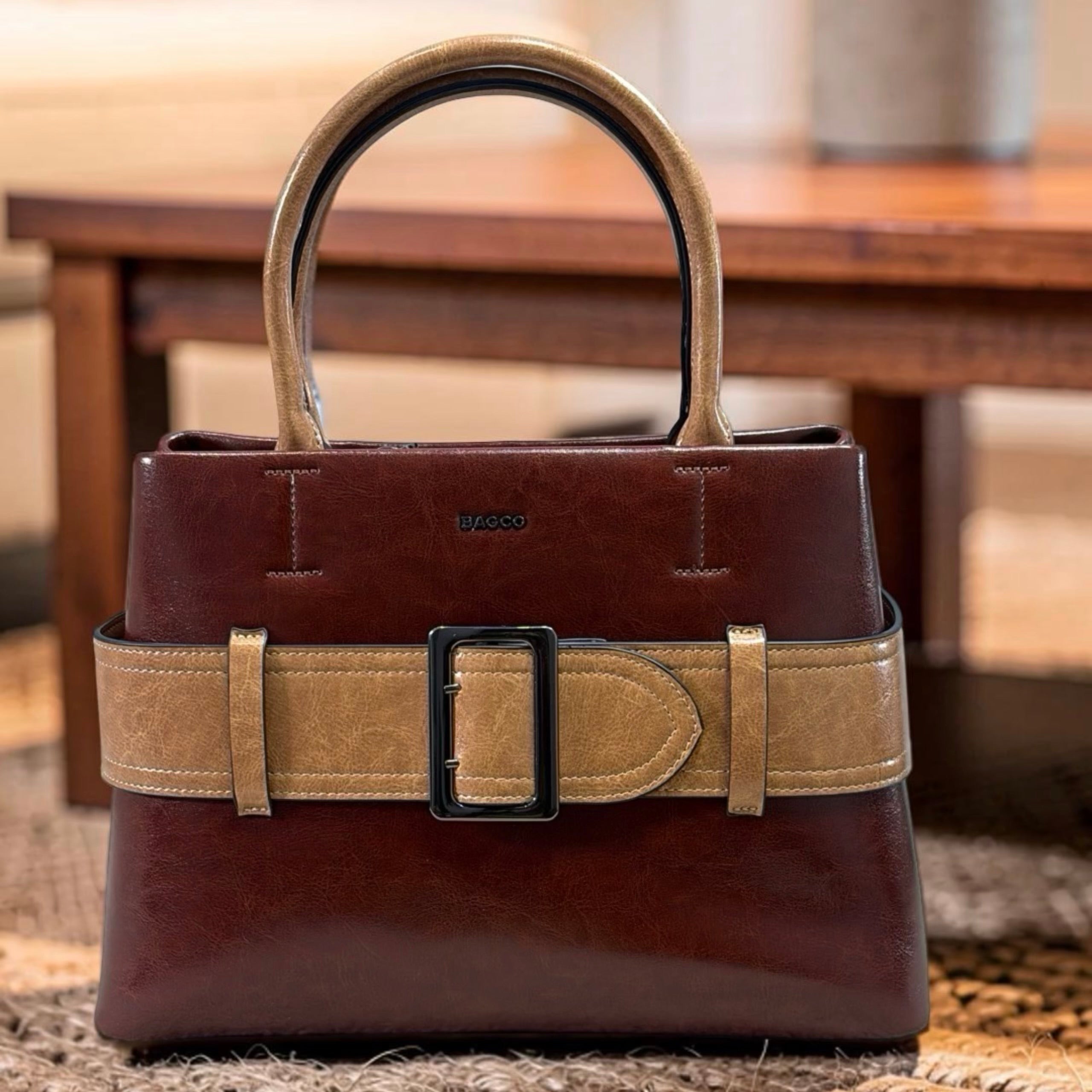 Bagco Belt-Detail Bag in Brown