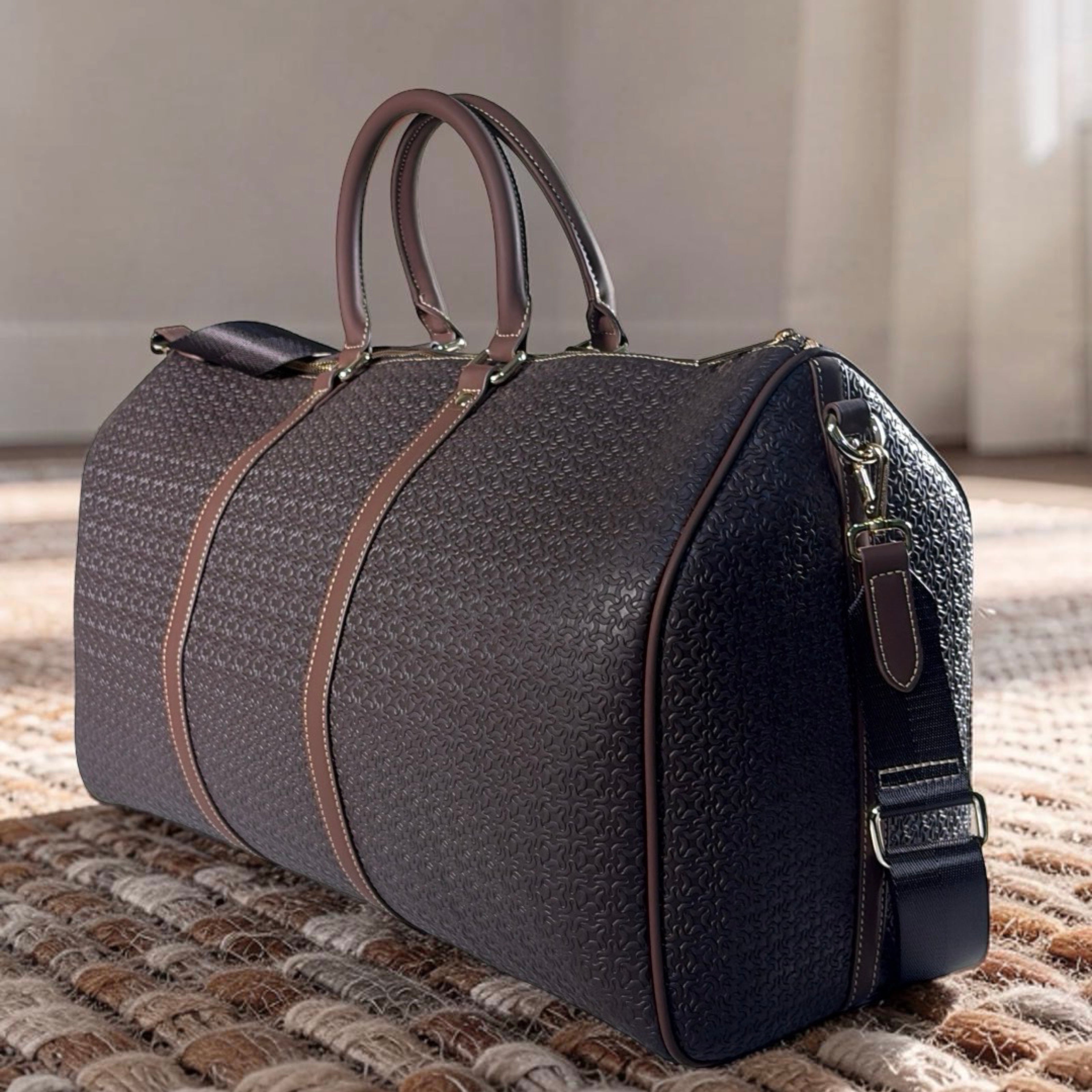 Chrisbella Hand Luggage Travel Bag in Coffee