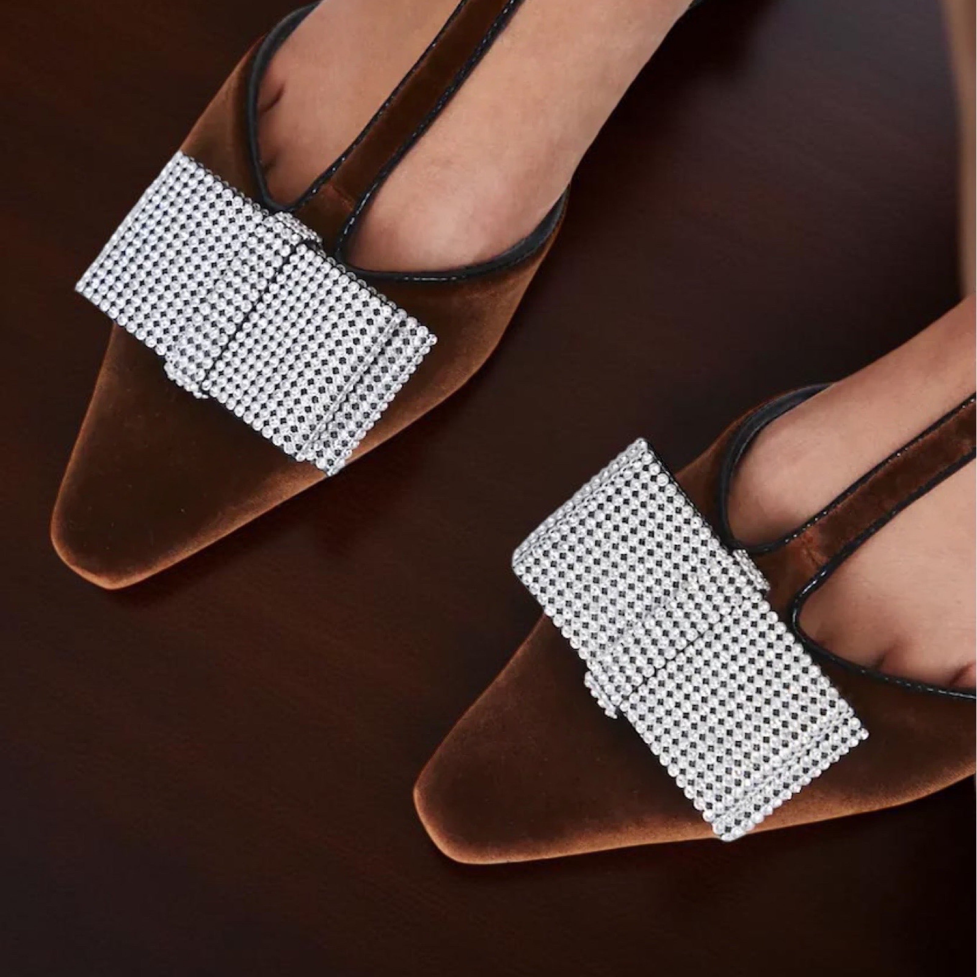 Medicine Embellished Bow Ankle Strap Shoes