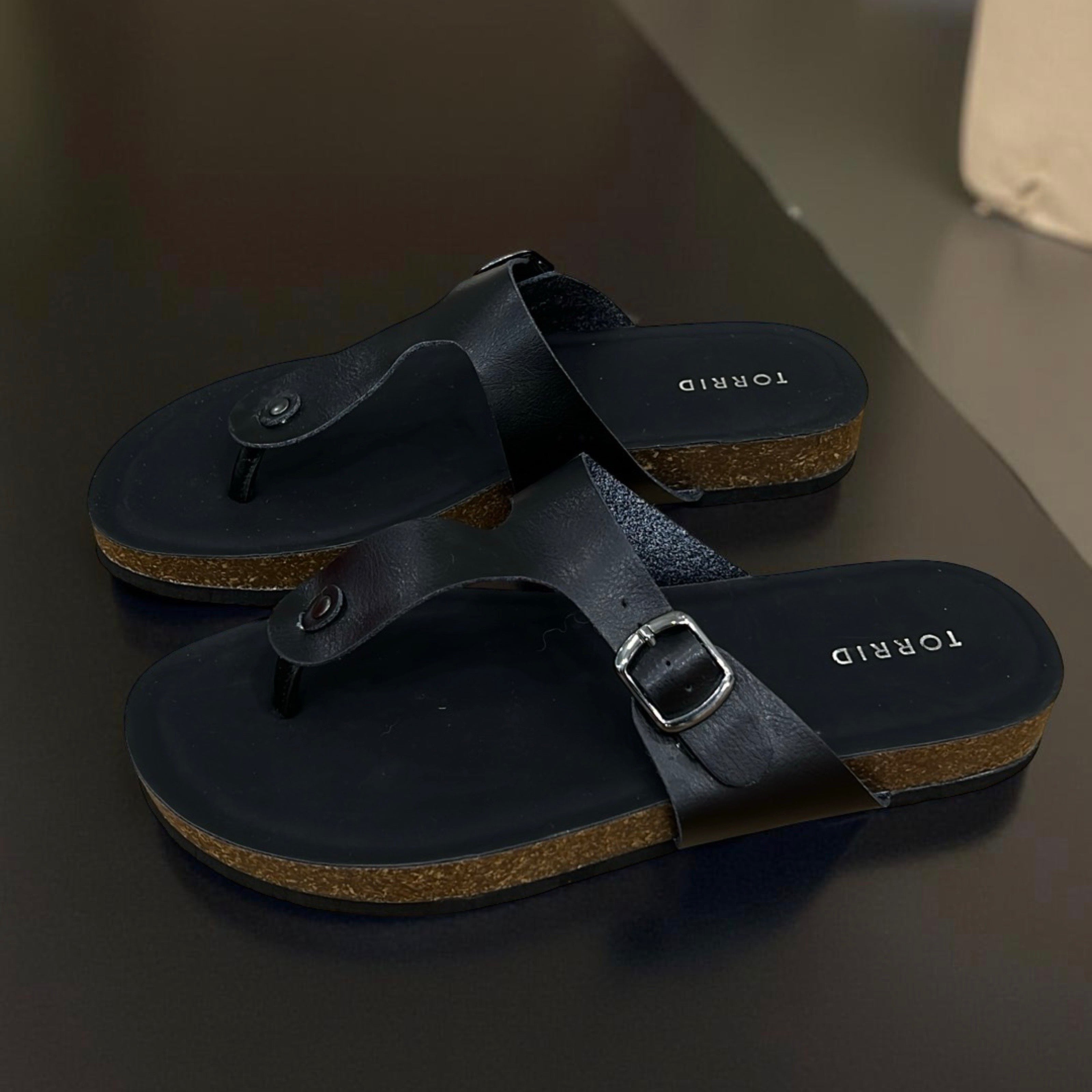 Torrid Cork Slippers in Black