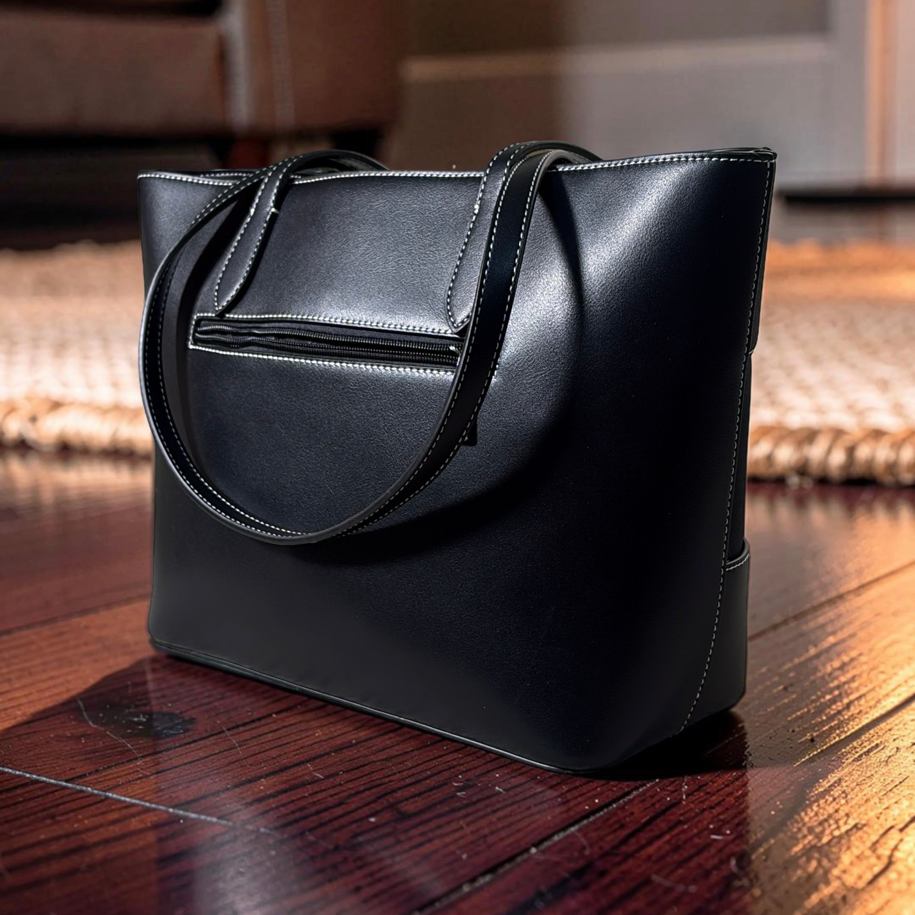 Chrisbella Mat Design Shoulder Bag in Black
