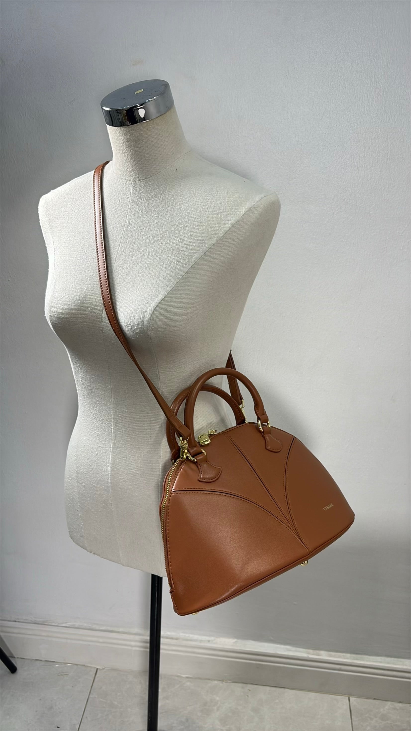 Versse Half-Moon handbag in Brown
