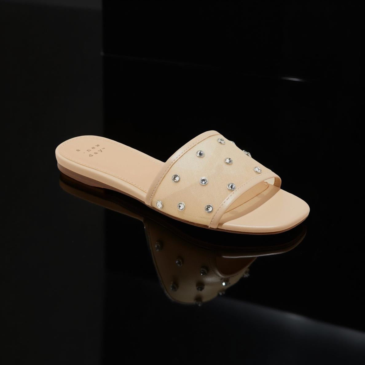 A New Day Embellsihed Mesh Slide in Nude