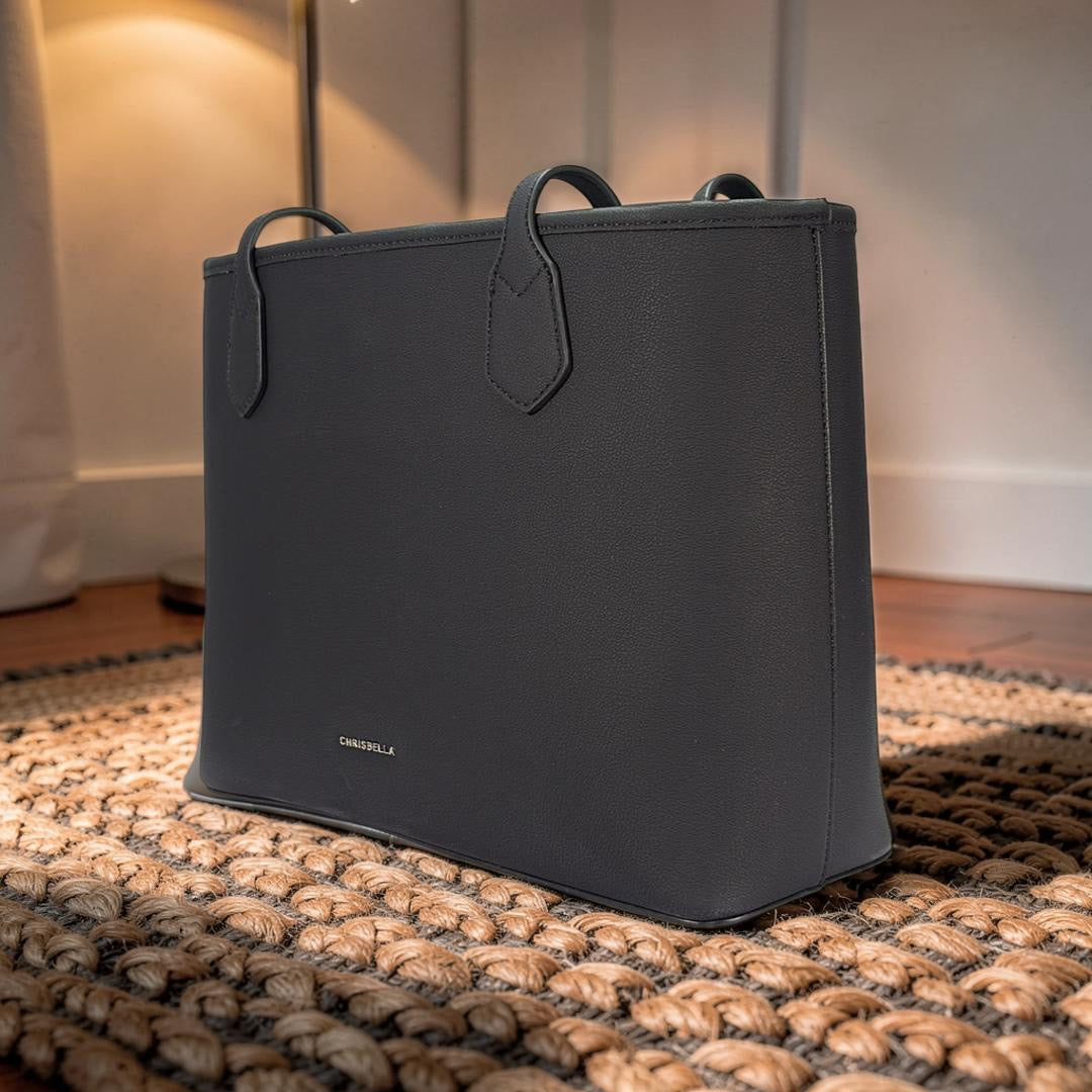 Chrisbella 2-in-1 Classic Tote in Black