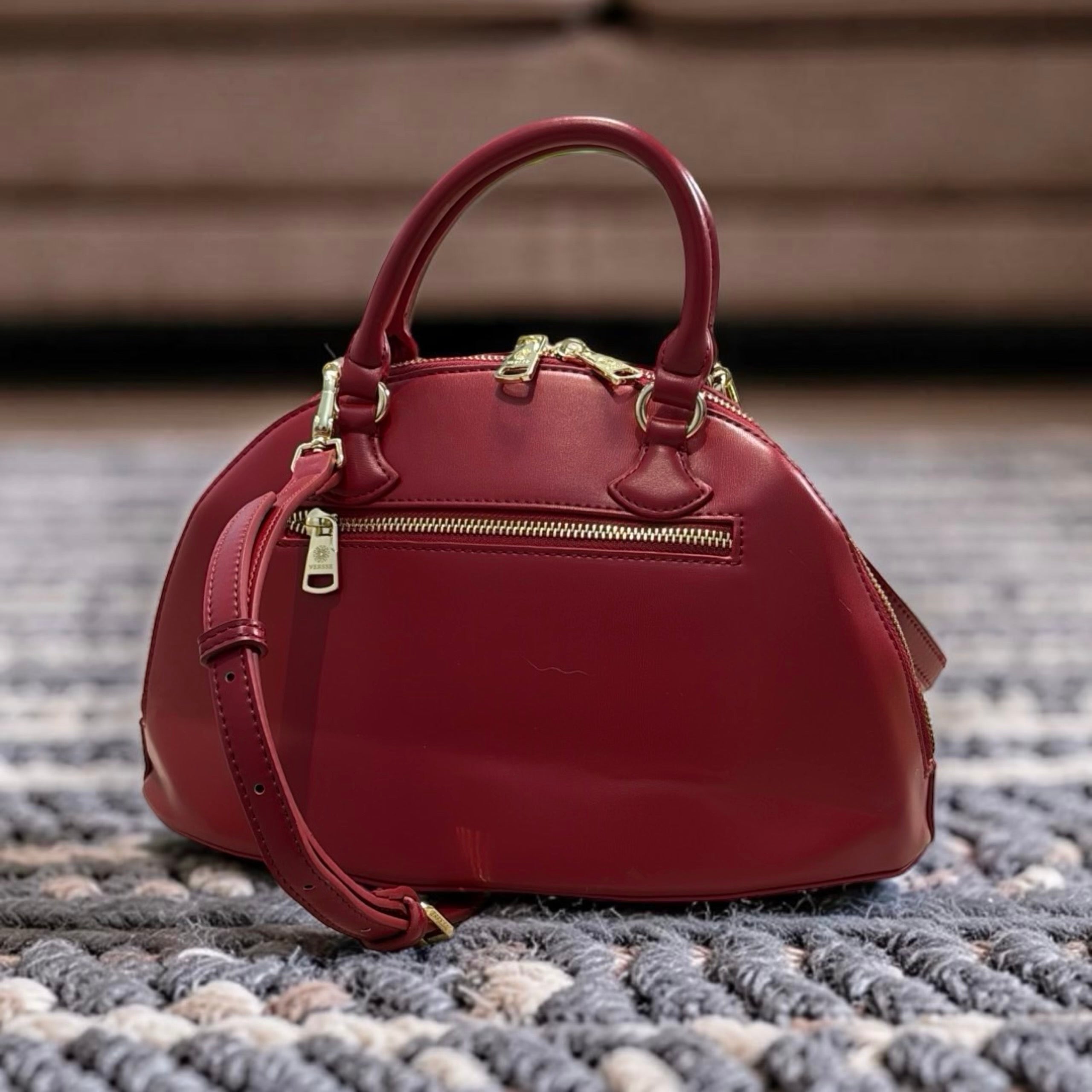 Versse Half-Moon handbag in Wine