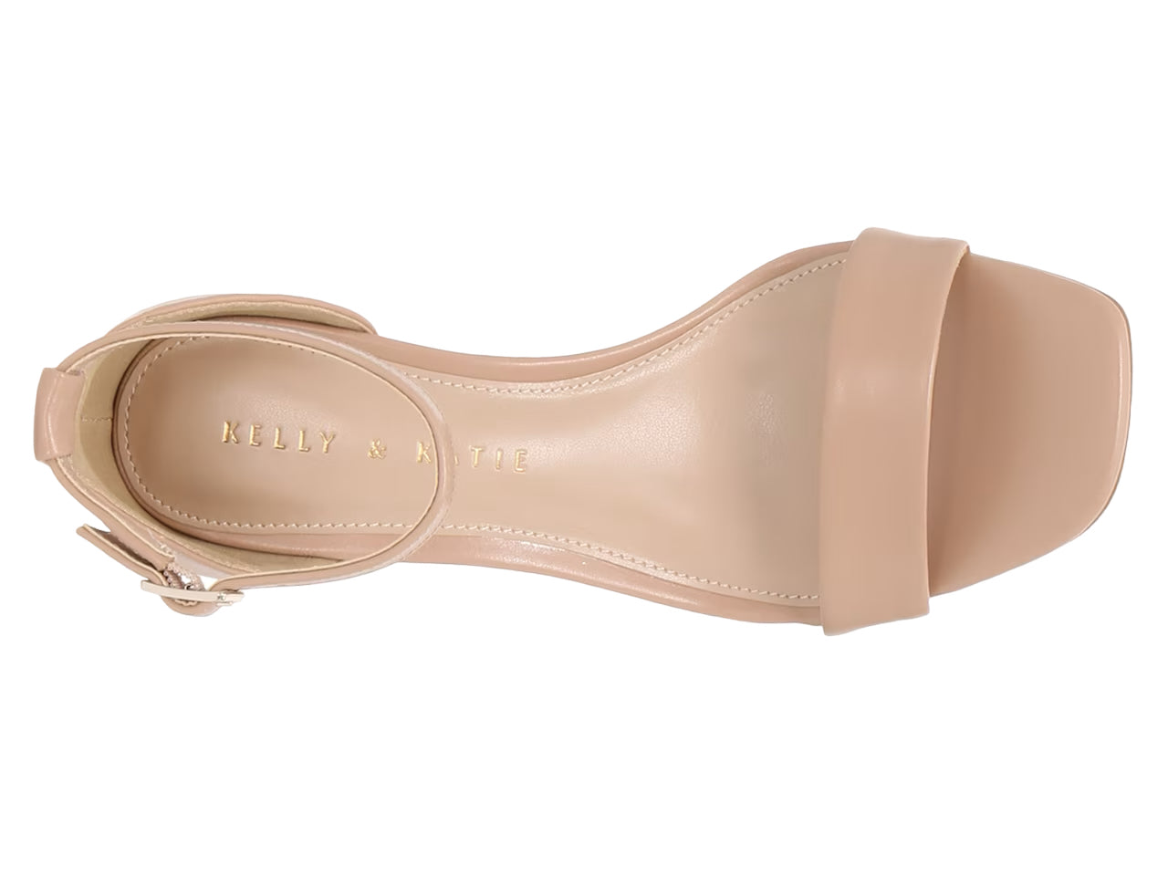 KELLY & KATIE NUDE ANKLE STRAP BARELY THERE SANDAL