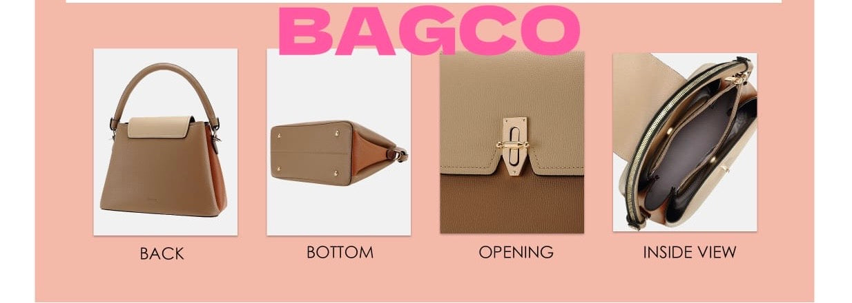 BAGCO TWO-TONE MINI SIDE BAG IN BROWN