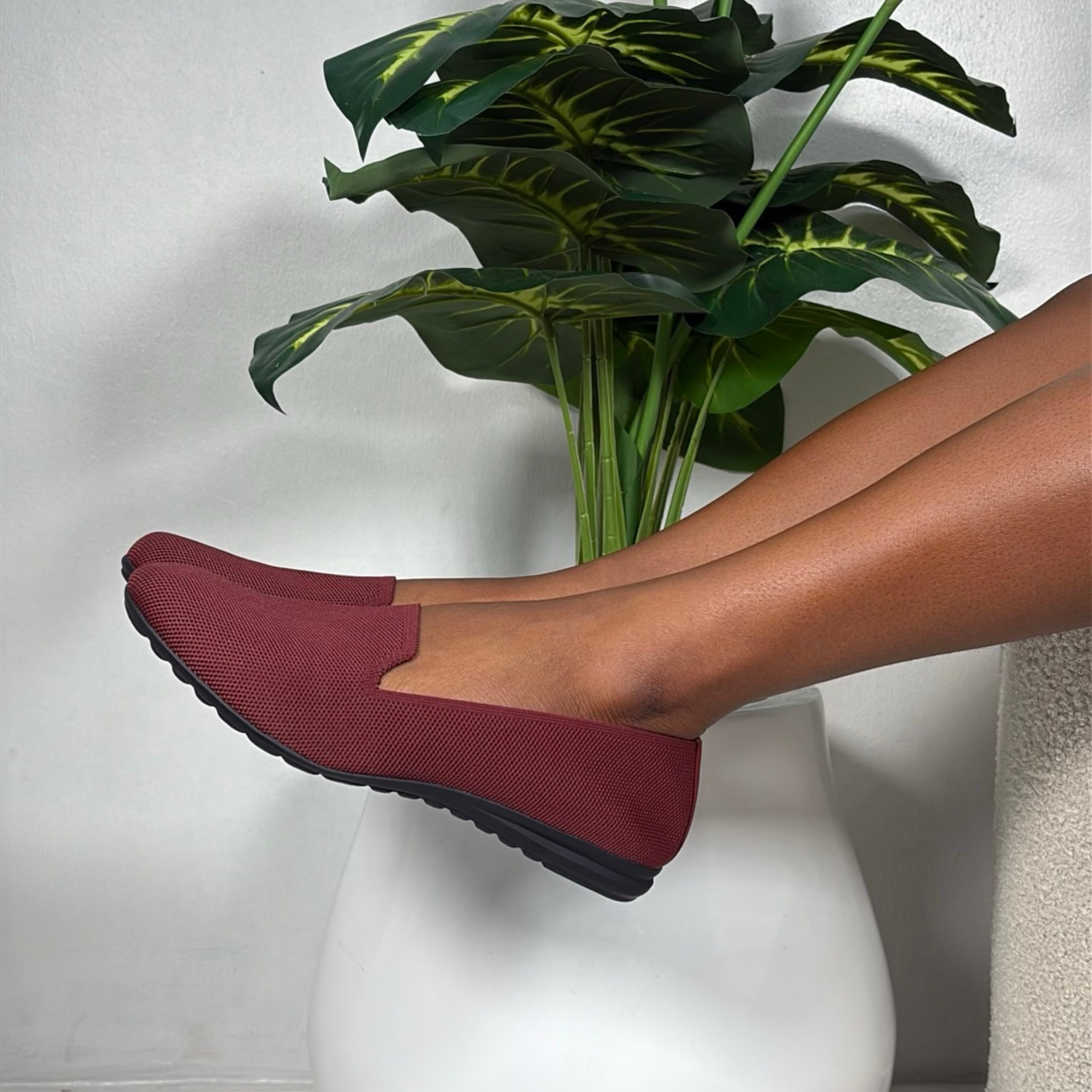 Andiamo Breathable Slip-On in Wine