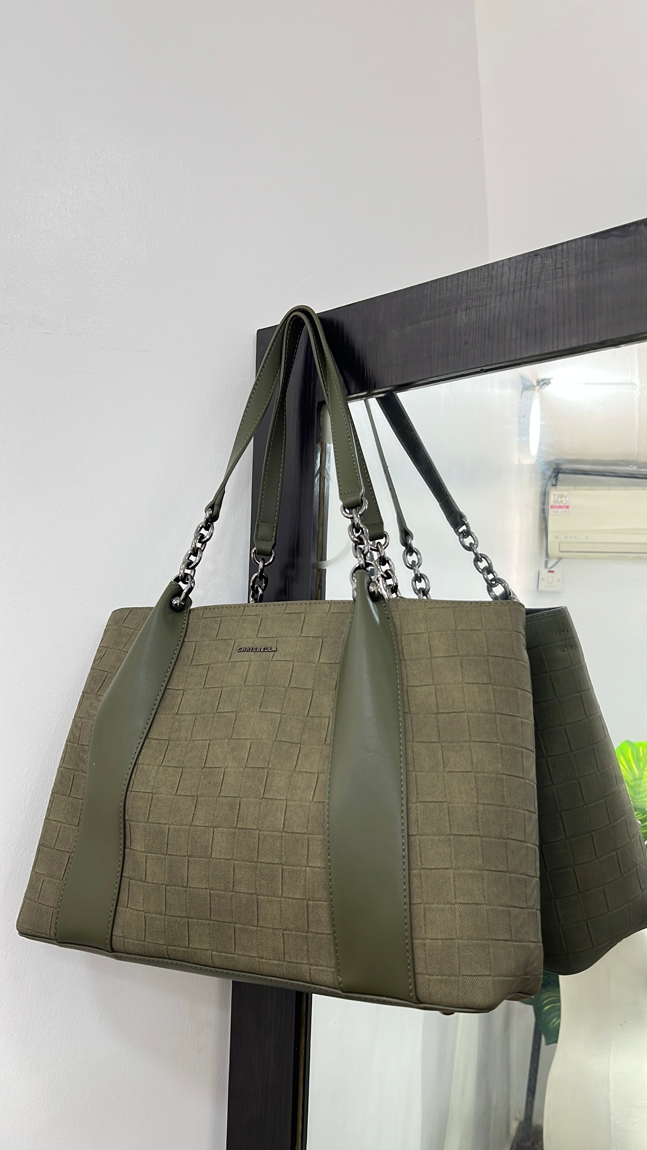 Chrisbella Tile Large Bag in Olive