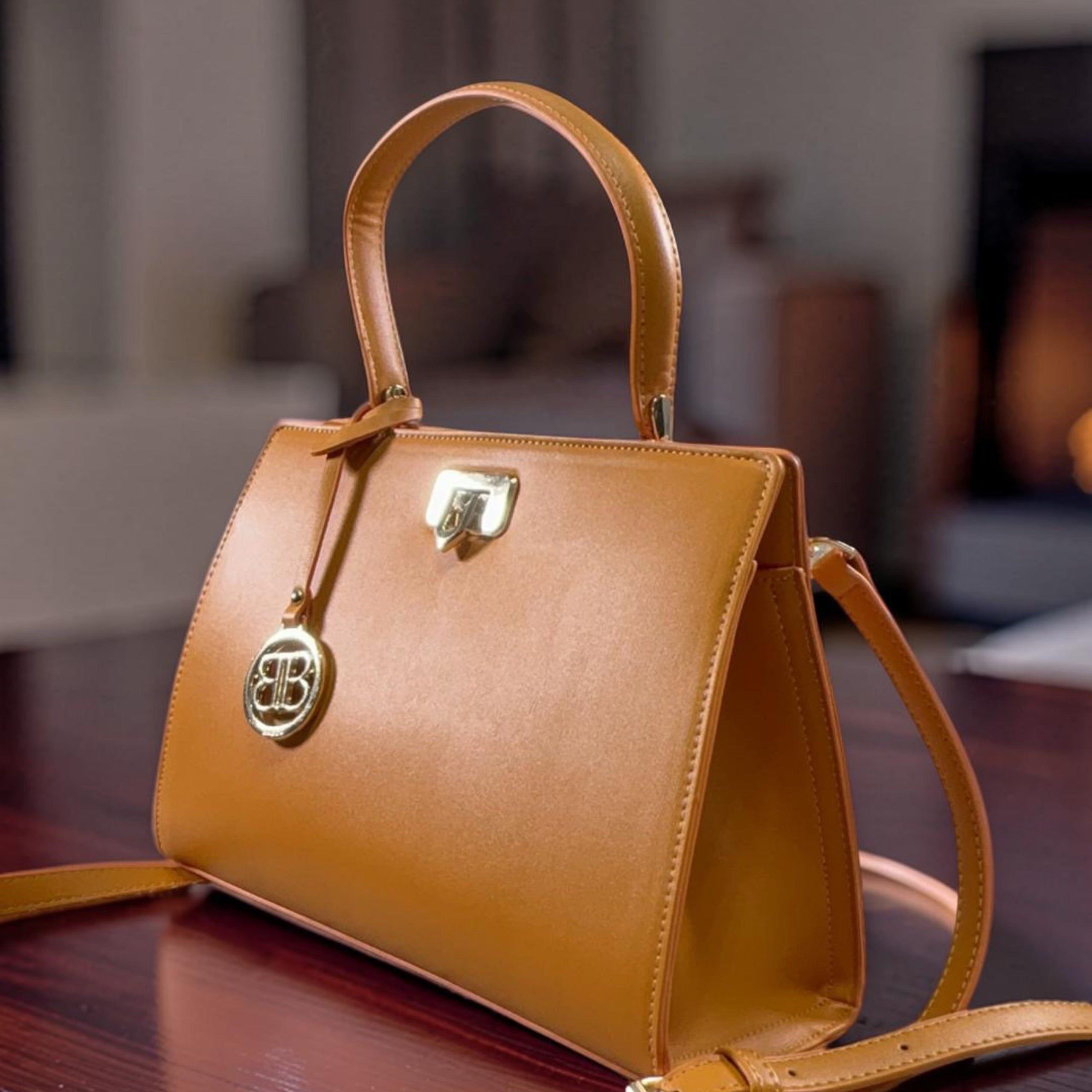 Bagco Single Top Handle Compact Bag in Orange