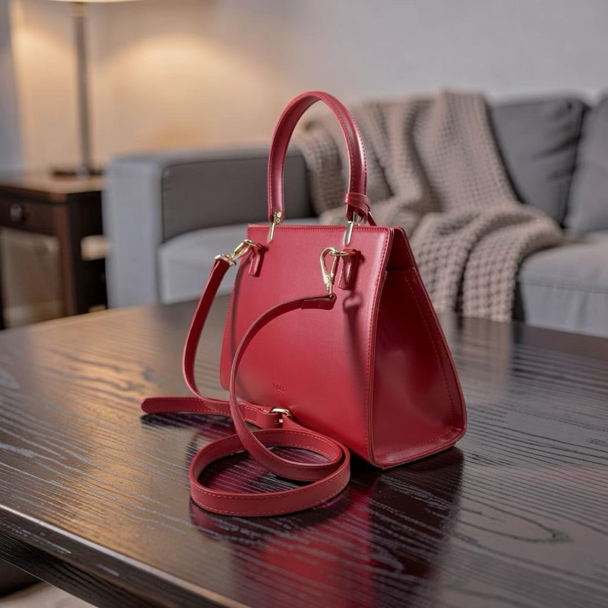 Bagco Single Top Handle Compact Bag in Red