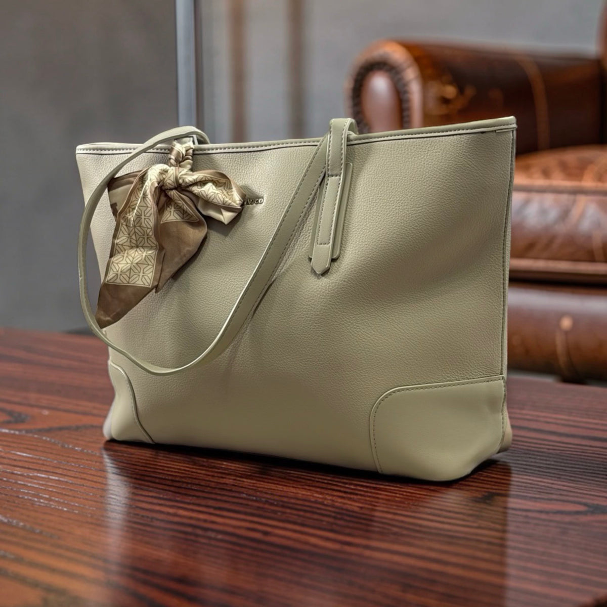 Bagco Scarf Large Tote Bag in Mint