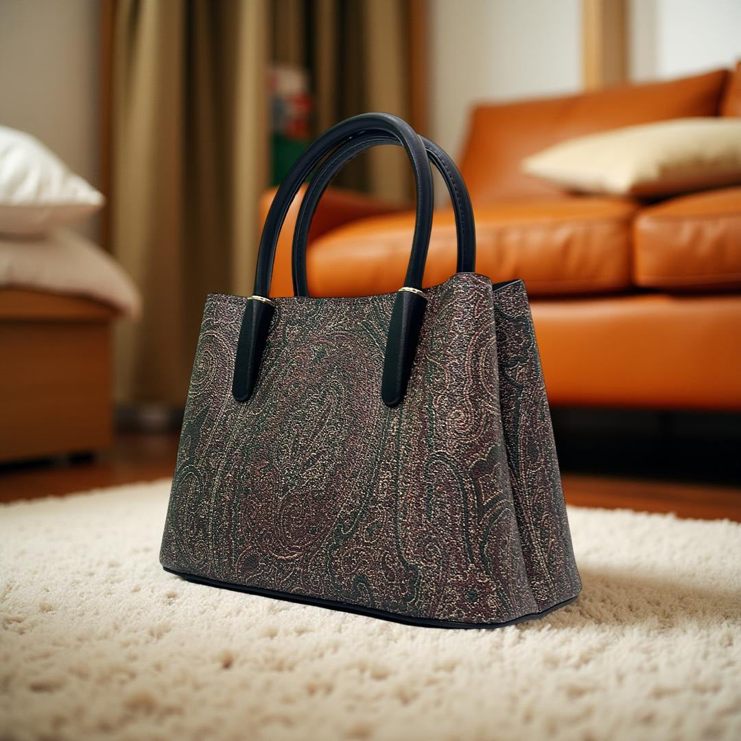 Bagco Double Handle Jacquard Paisley Bag