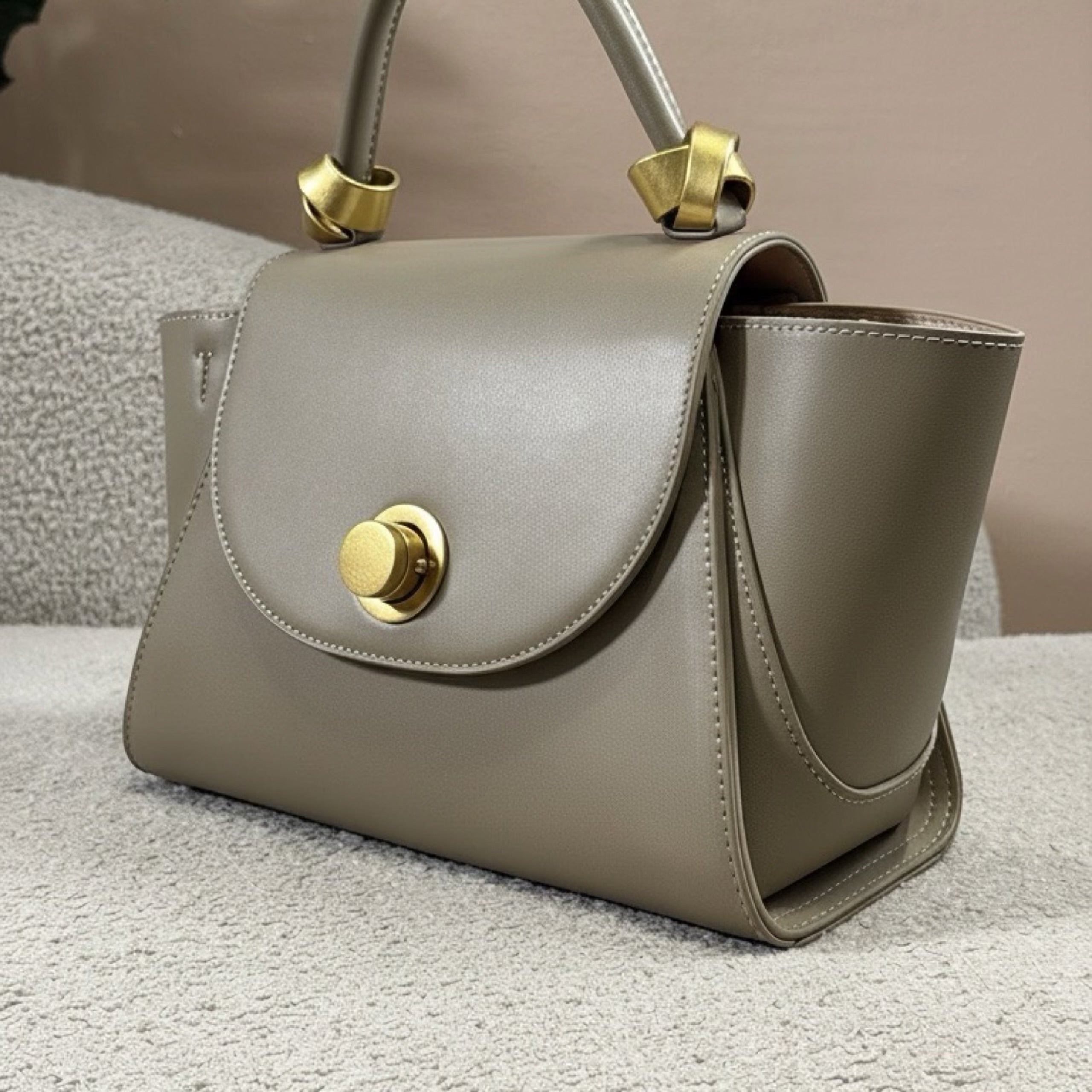 Hollley VIvi Winged Scarf Detail Bag in Khaki