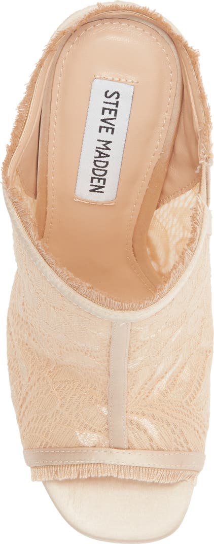 Steve Madden Lace Mule in Nude