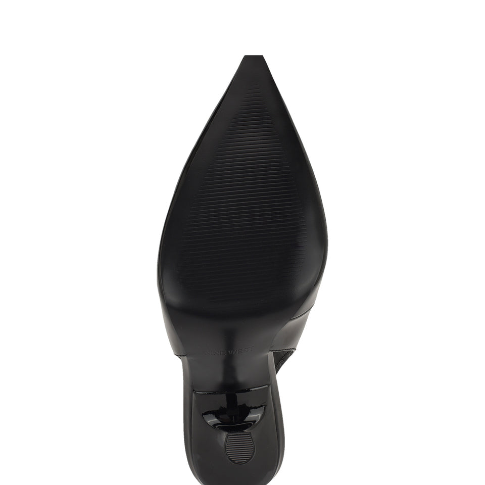 Nine West Patent Leather Pointed Slingbacks in Black
