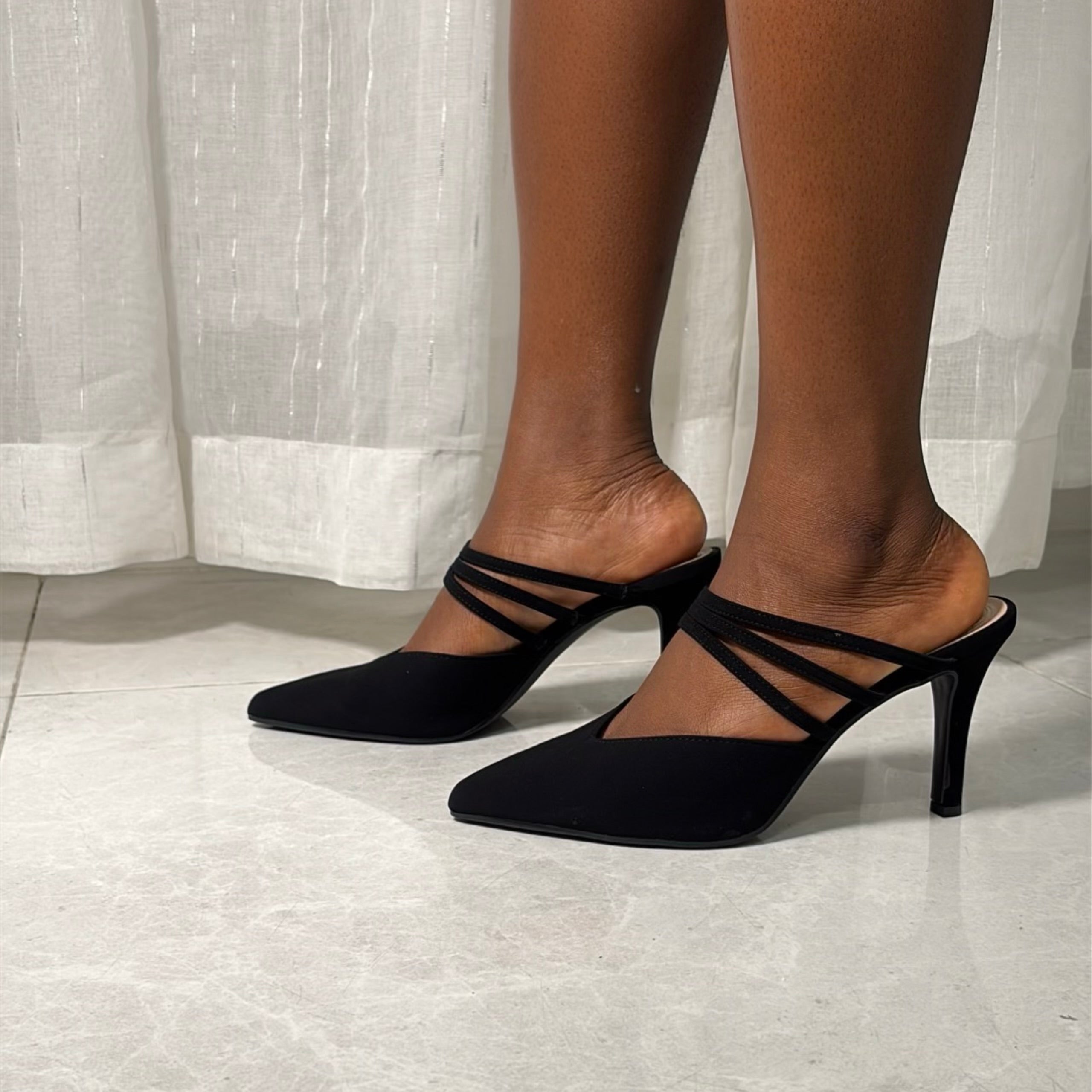 Impo Suede Mule in Black