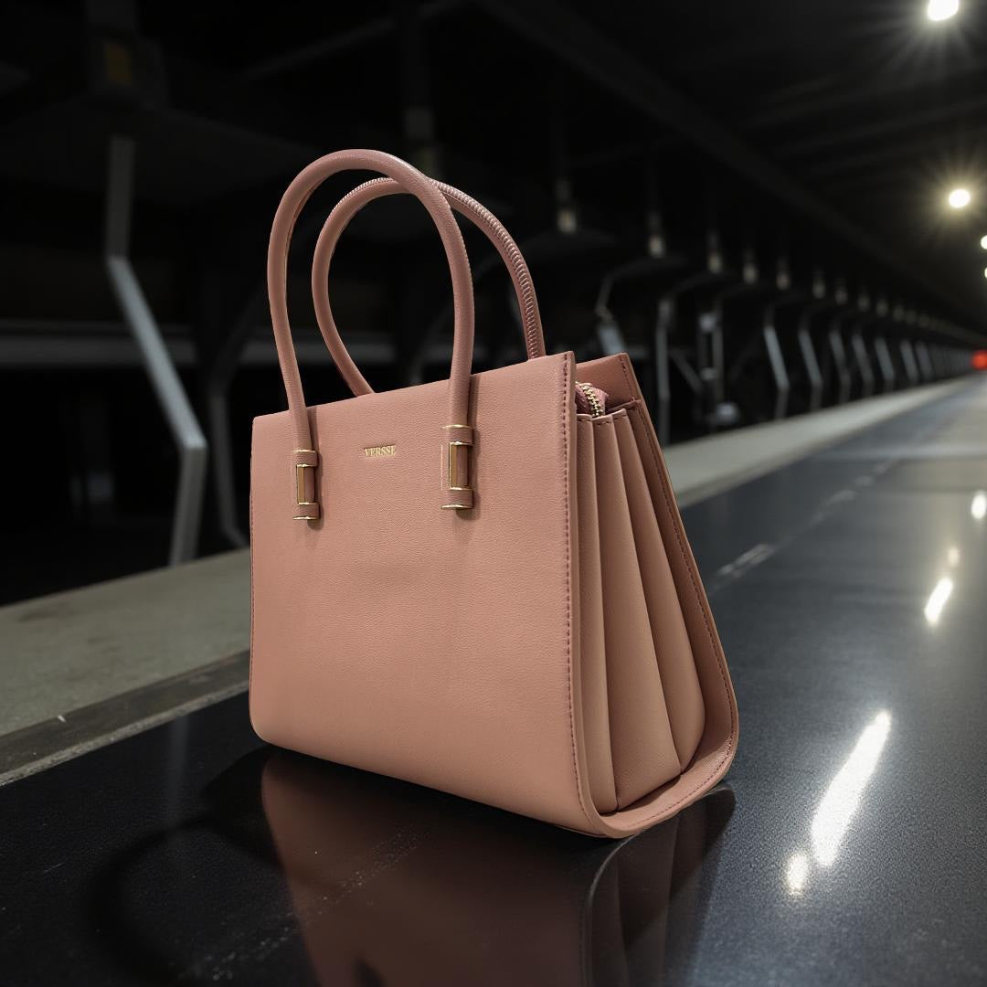 Versse Double Handle Structured Bag in Pink