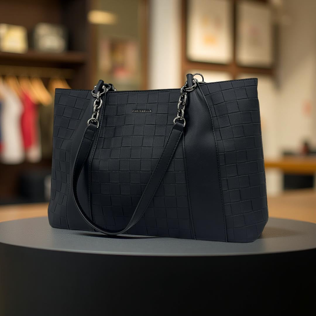 Chrisbella Tile Large Bag in Black